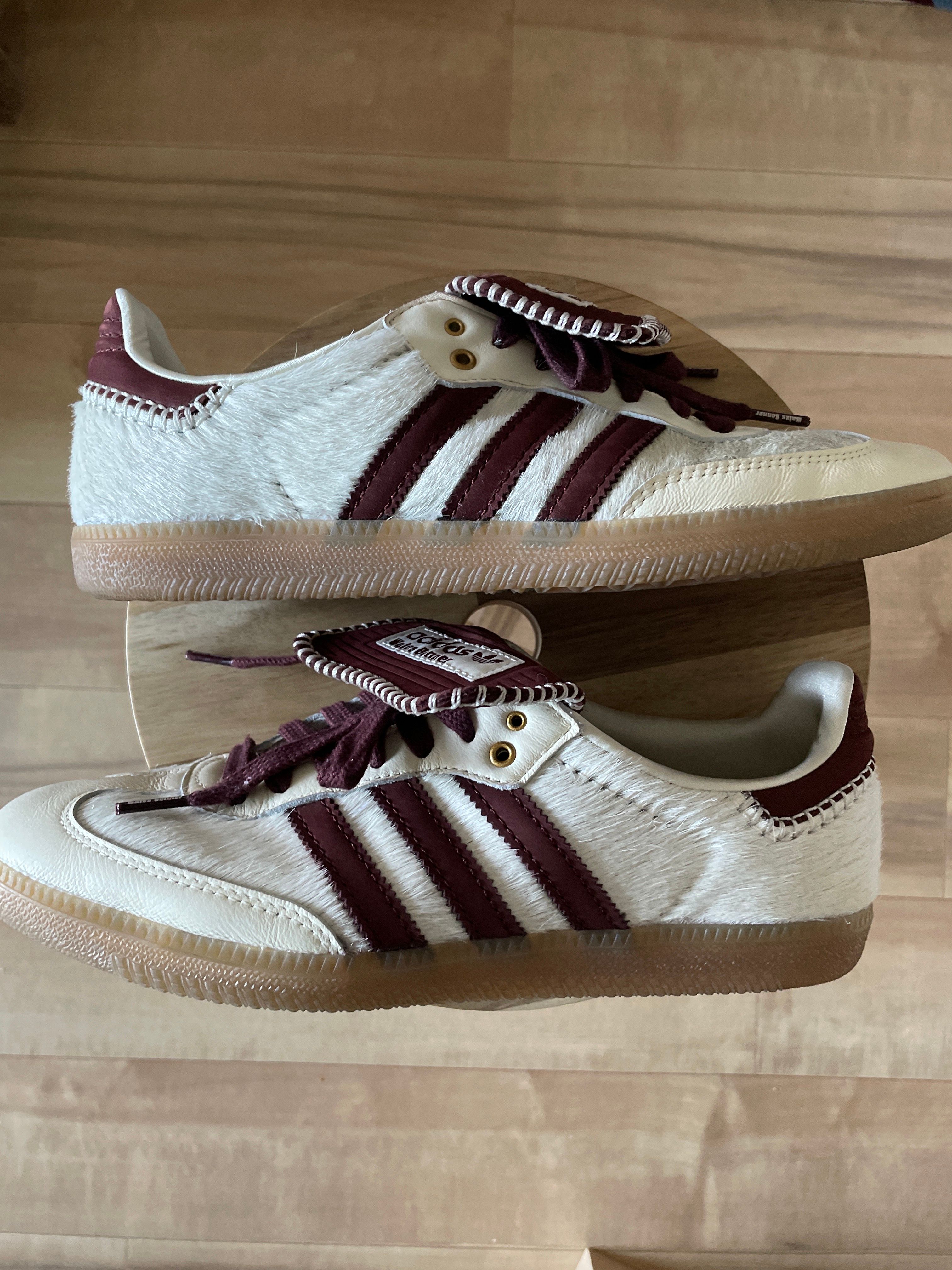 Wales Bonner × adidas Samba Pony Tonal Low "Cream White/Mystery Brown"