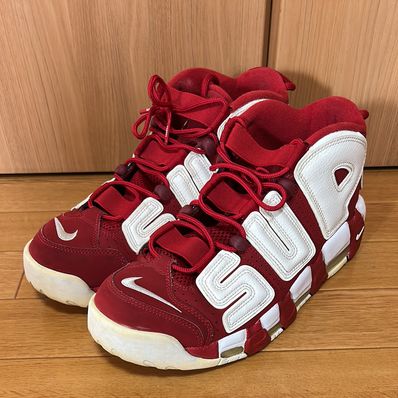 Supreme × Nike Air More Uptempo "White/Red"