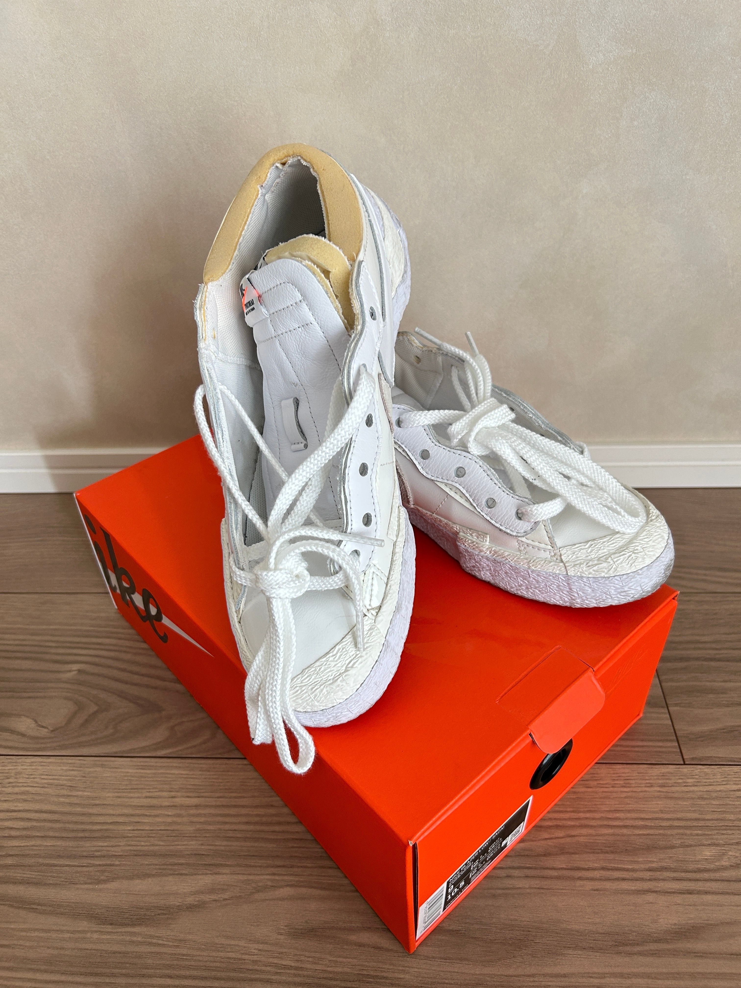 sacai × Nike Blazer Low "White Patent Leather"