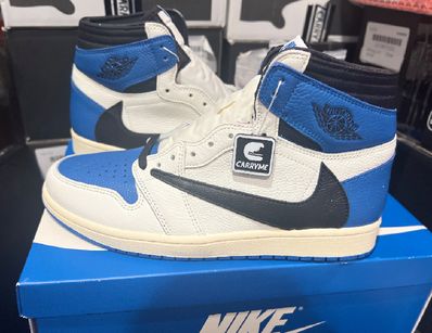Travis Scott × fragment design × Nike Air Jordan 1 Retro High OG SP "Military Blue"