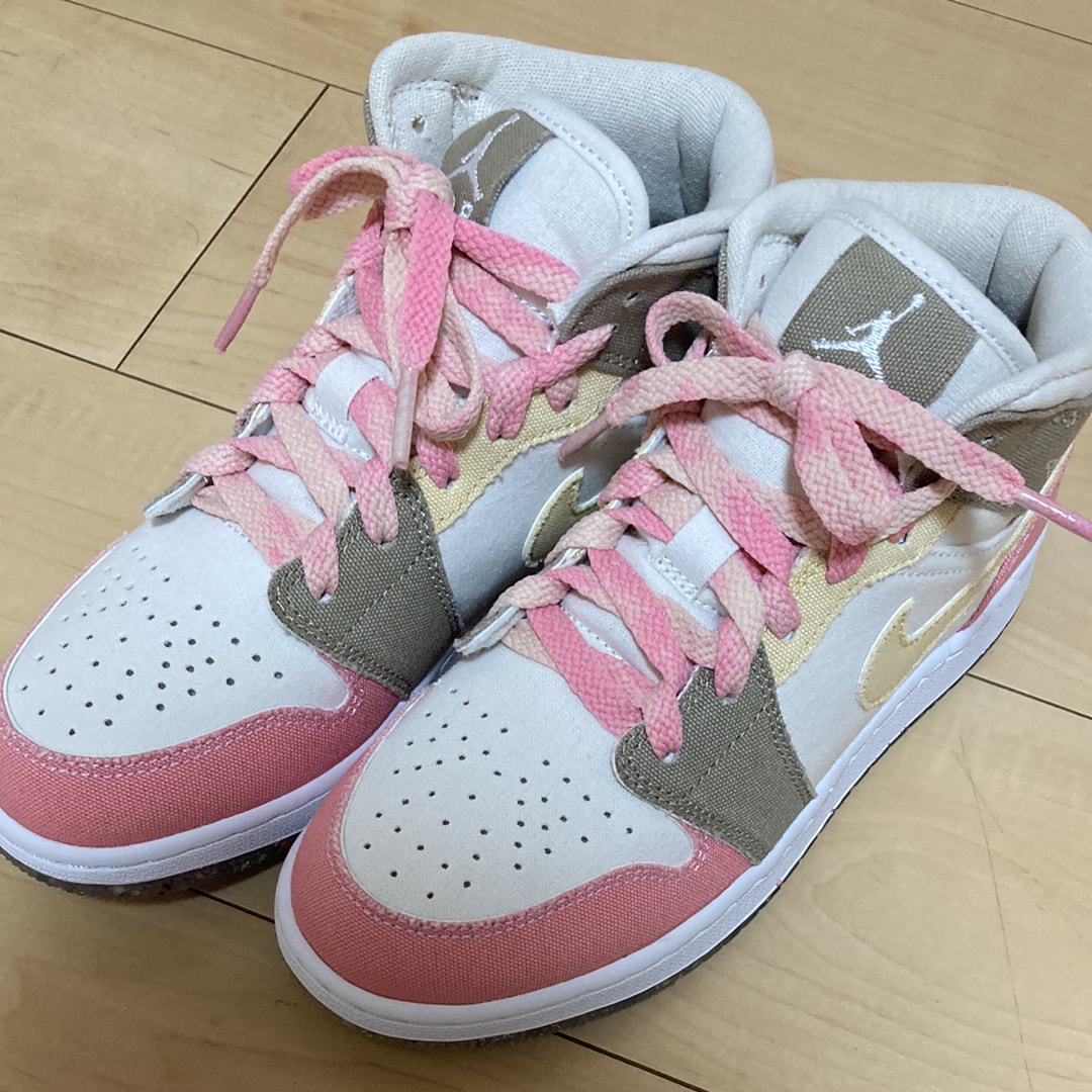 ナイキ GS エアジョーダン1 ミッド SE "パステルグラインド"