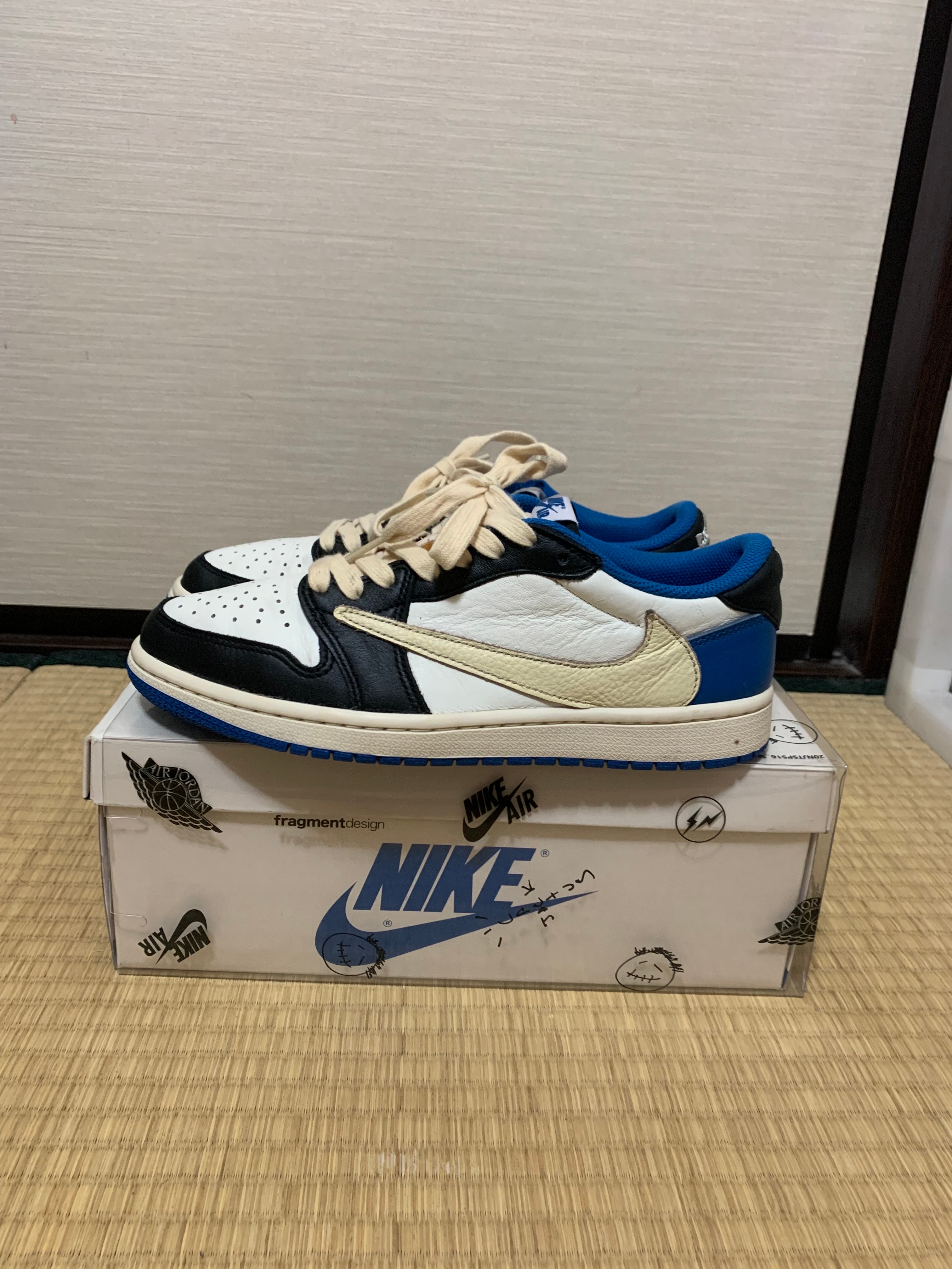 Travis Scott × fragment design × Nike Air Jordan 1 Low OG SP "Military Blue"