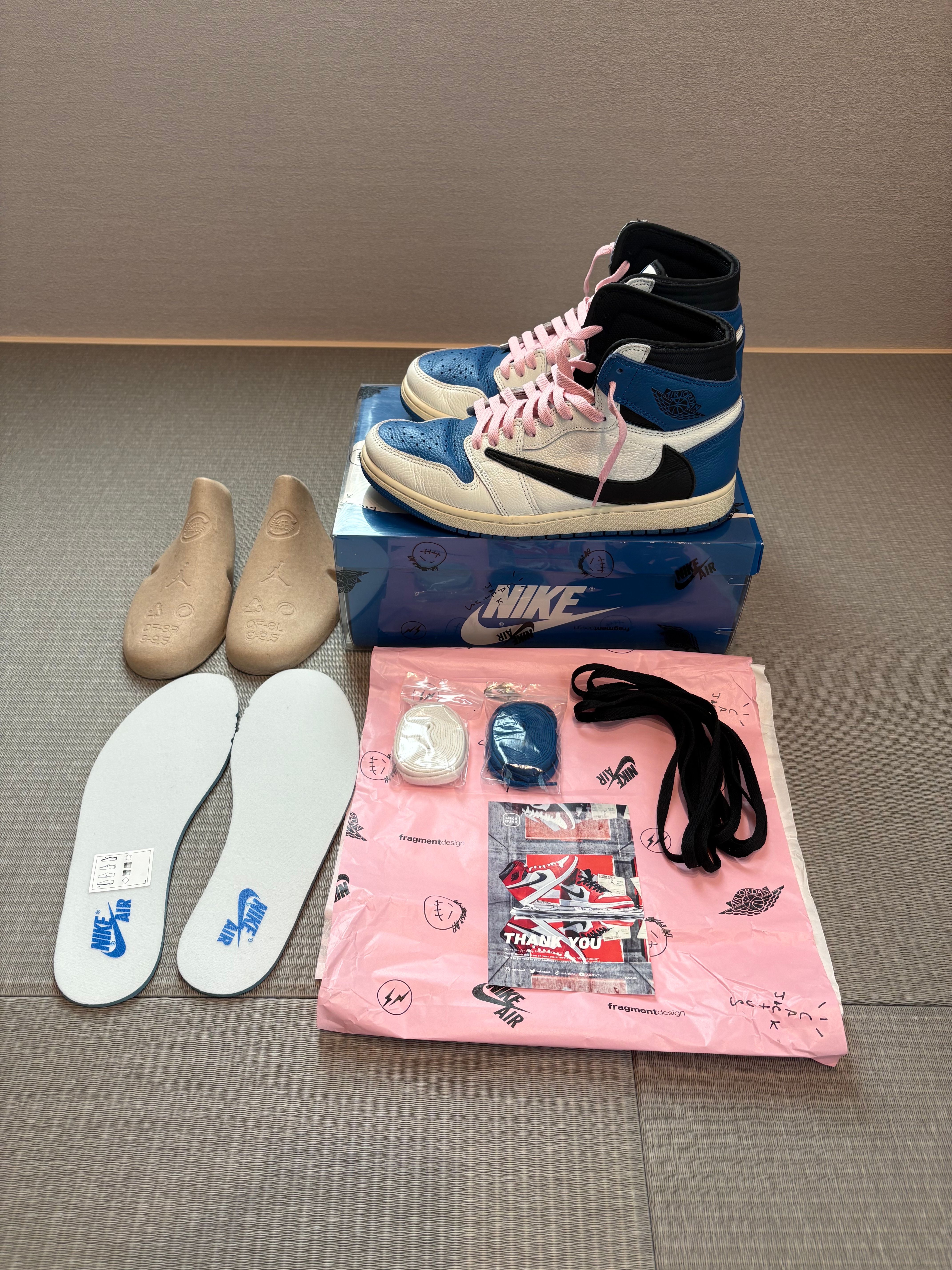 Travis Scott × fragment design × Nike Air Jordan 1 Retro High OG SP "Military Blue"