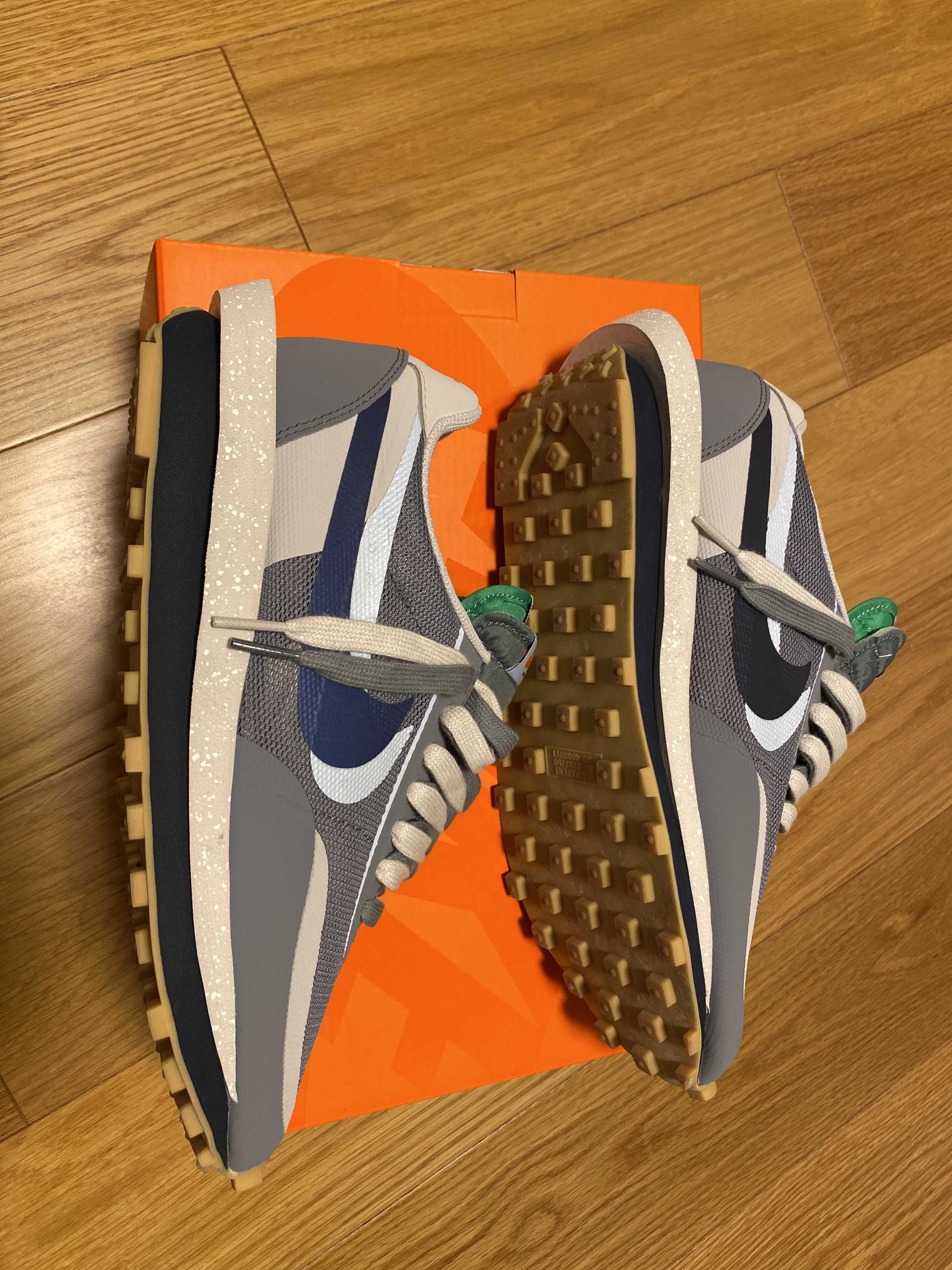 CLOT × Sacai × Nike LD Waffle "Grey Obsidian/Cool Grey"