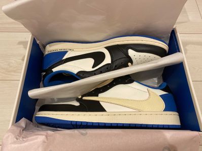 Travis Scott × fragment design × Nike Air Jordan 1 Low OG SP "Military Blue"