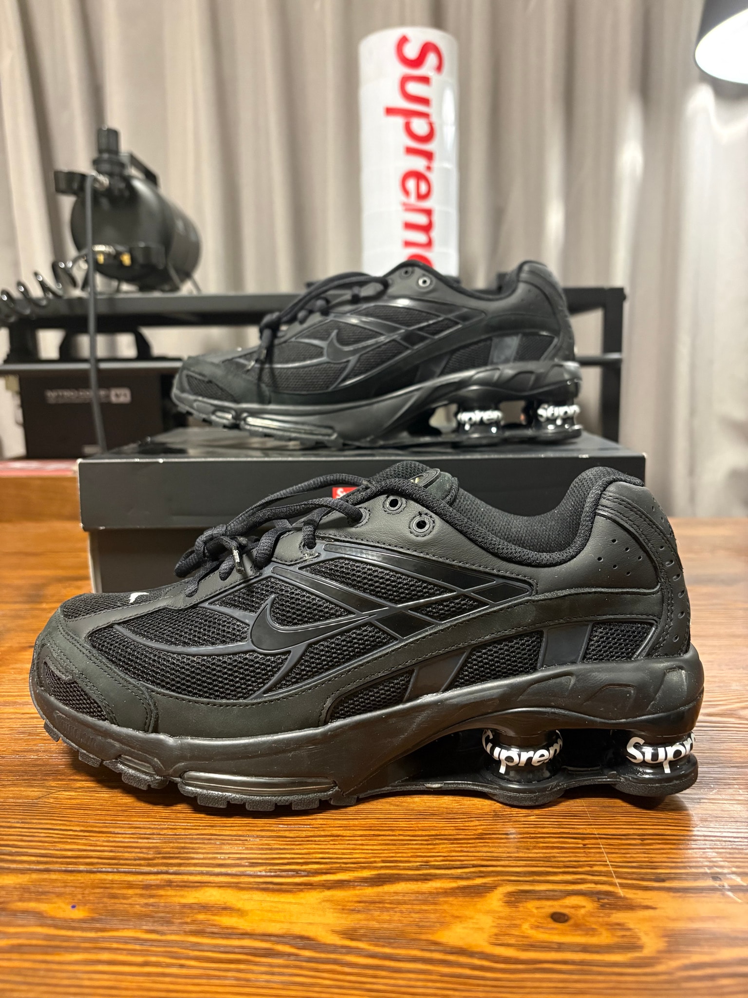 Supreme × Nike Shox Ride 2 "Black/Black-White"