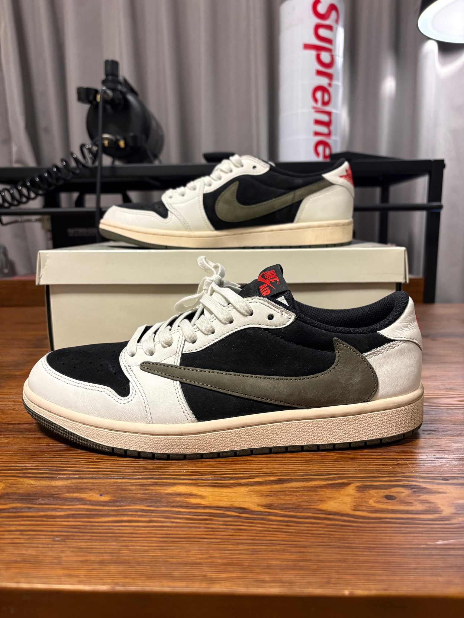 Travis Scott × Nike Women's Air Jordan 1 Low OG "Medium Olive"