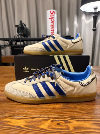 Wales Bonner × adidas Nylon Samba "Wonder Clay/Team Royal Blue/Wonder White"