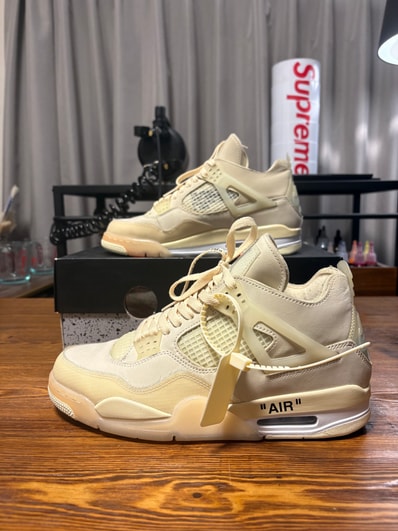 Off-White × Nike Women's Air Jordan 4 SP "Sail"