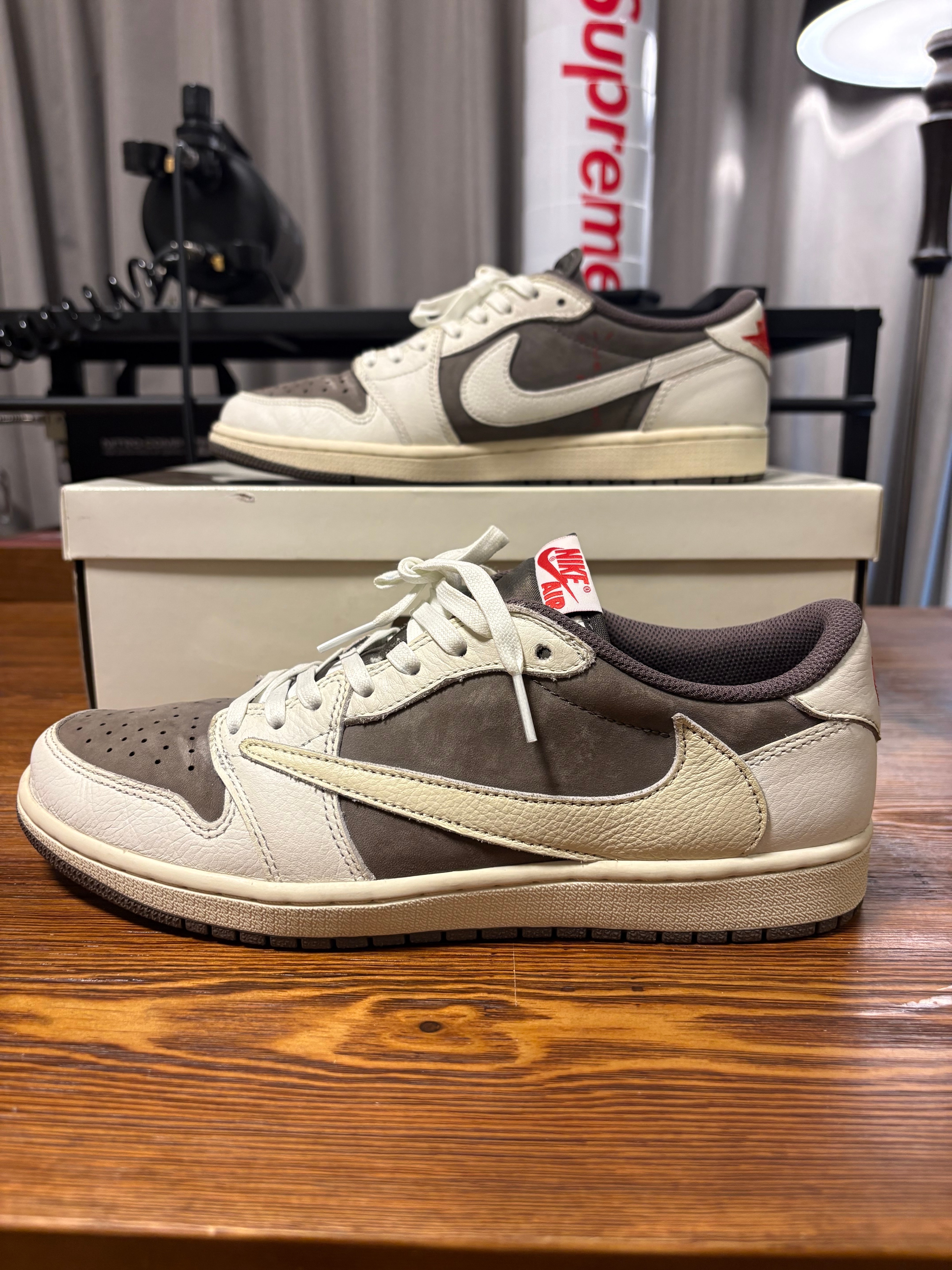 Travis Scott × Nike Air Jordan 1 Low OG SP "Reverse Mocha/Sail and Ridgerock"