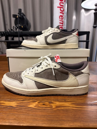 Travis Scott × Nike Air Jordan 1 Low OG SP "Reverse Mocha/Sail and Ridgerock"