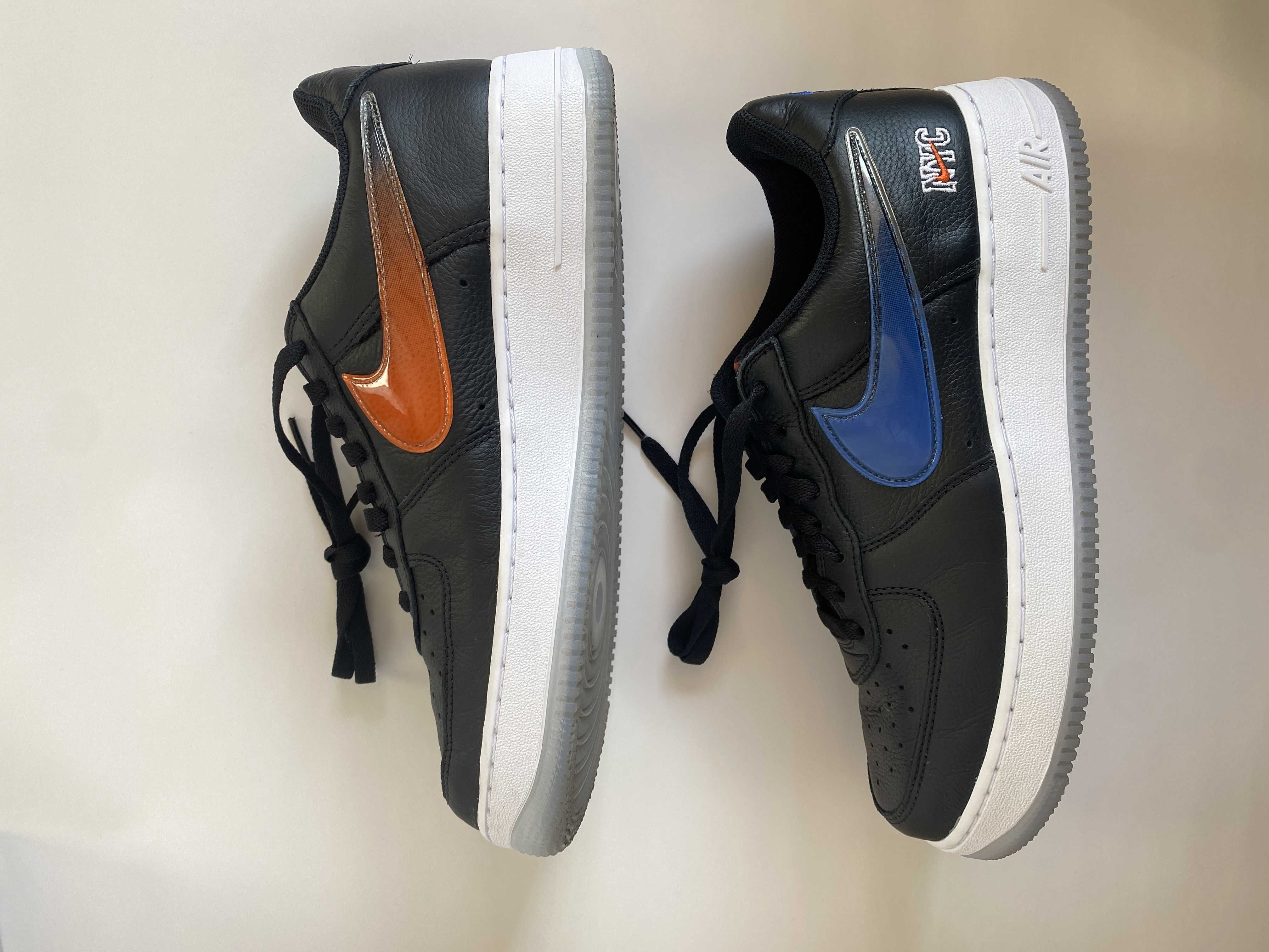 KITH × Nike Air Force 1 Low New York Knicks "Black/Brilliant Orange/Rush/Brilliant White"