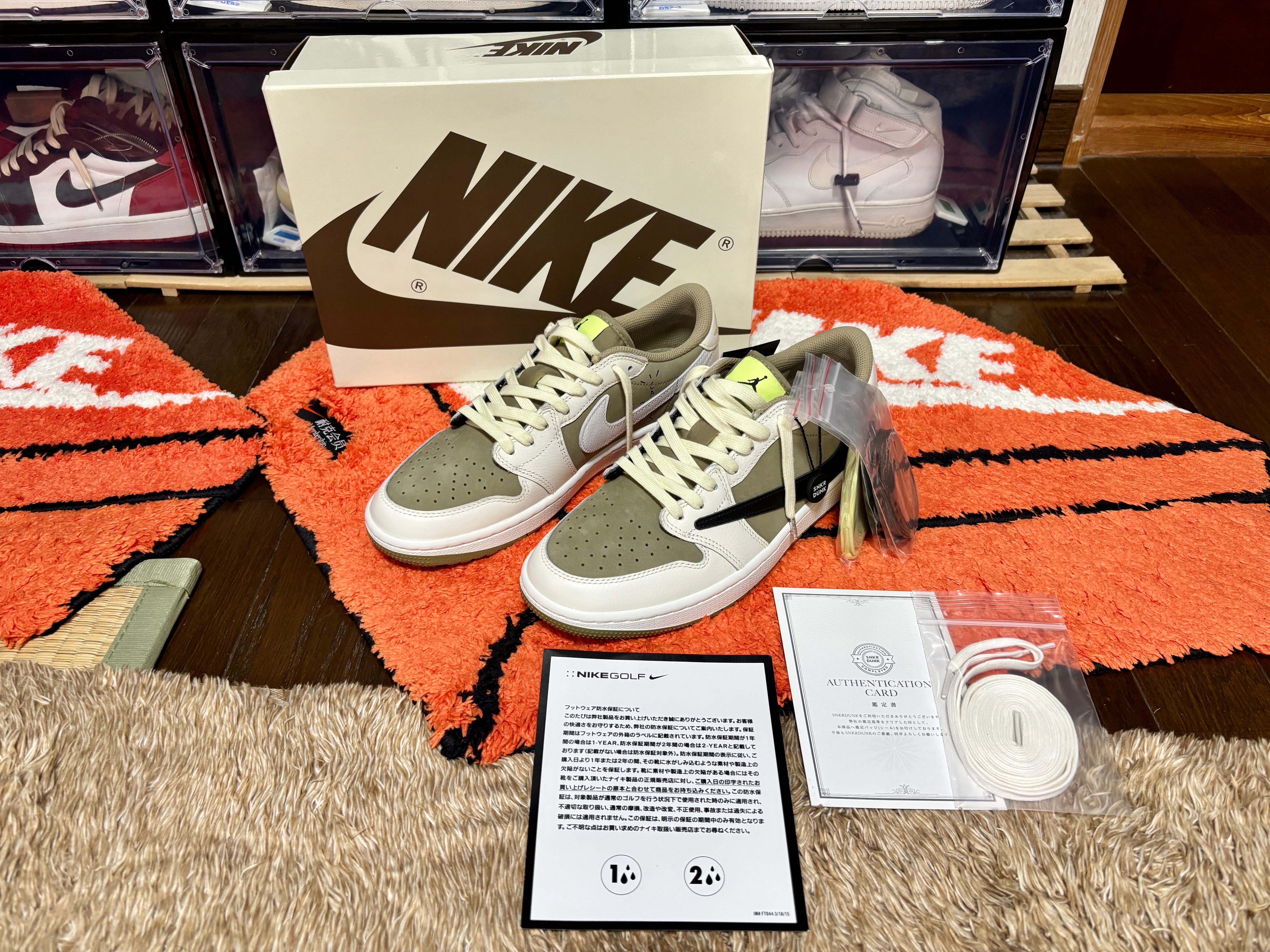 Travis Scott × Nike Air Jordan 1 Low Golf NRG "Neutral Olive"