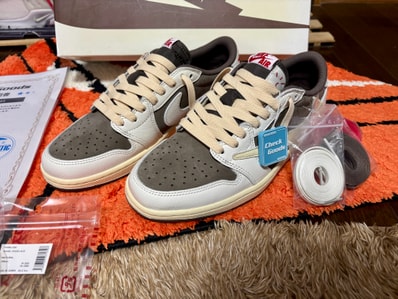 Travis Scott × Nike Air Jordan 1 Low OG SP "Reverse Mocha/Sail and Ridgerock"