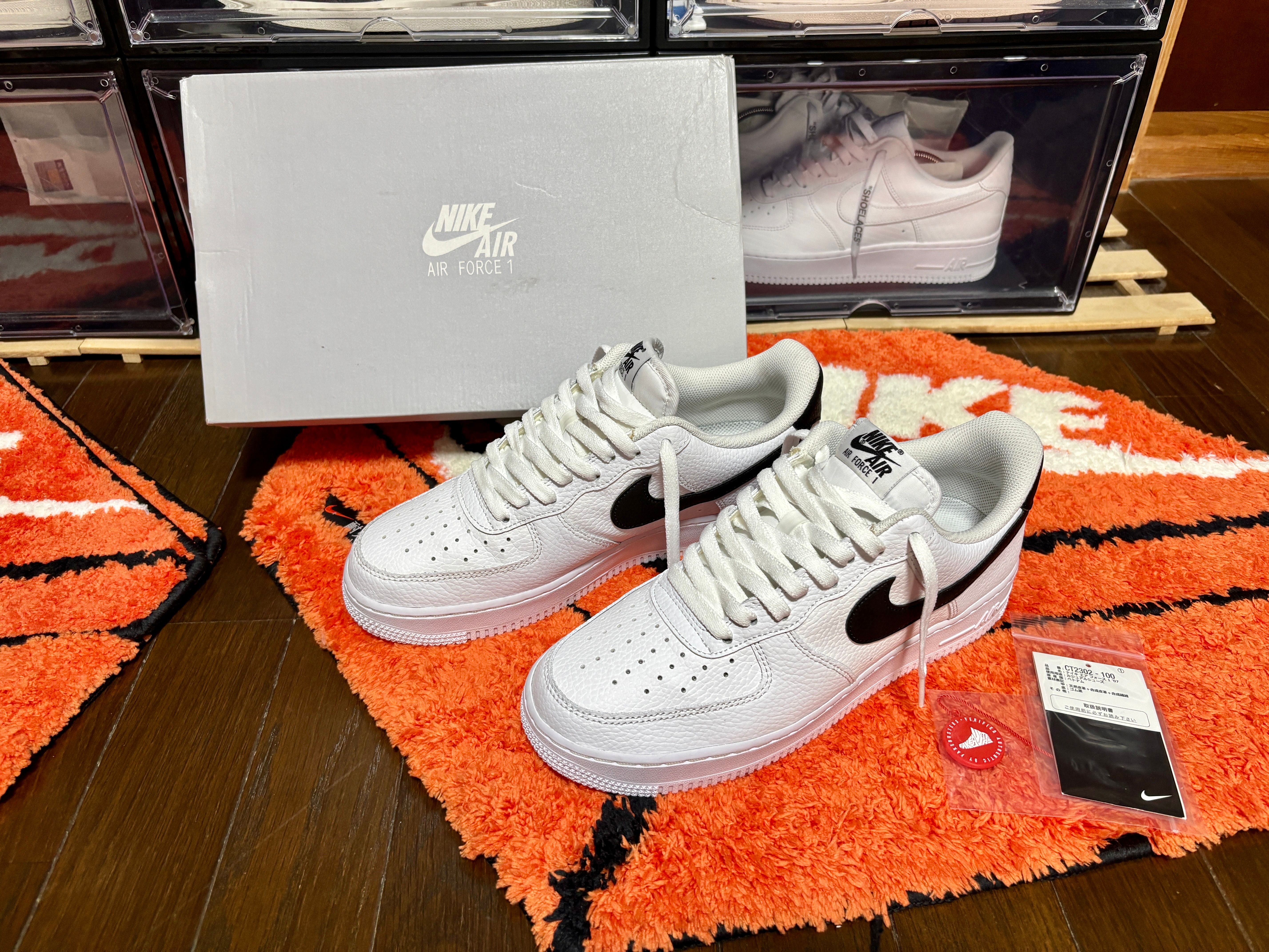 Nike Air Force 1 Low '07 "White Black Pebbled Leather"