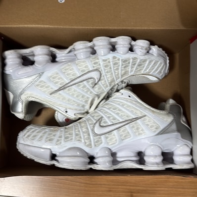 Nike Shox TL "White/Metallic Silver/Max Orange/White"