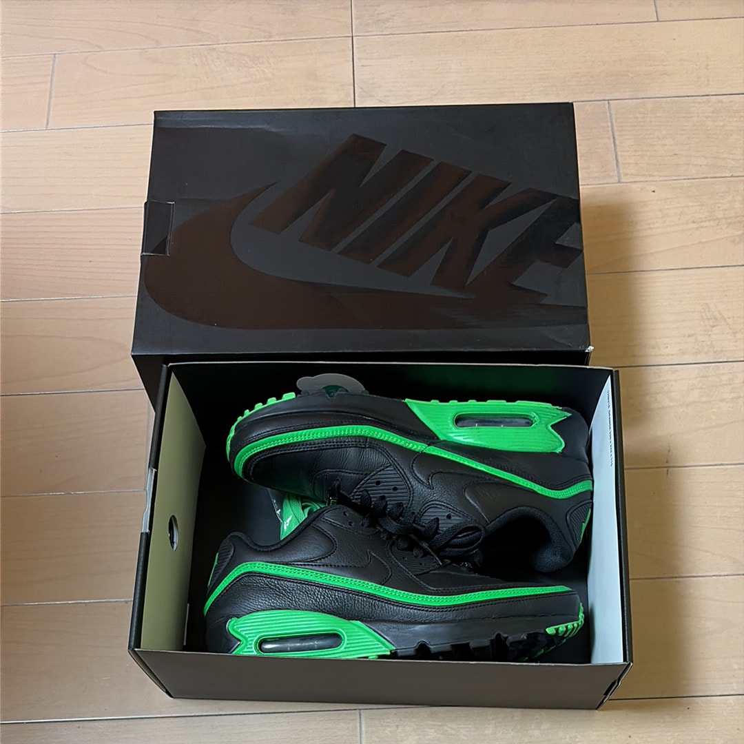 アンディフィーテッド × ナイキ エアマックス90 ブラック/グリーン