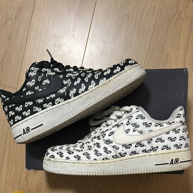 NIKE AIR FORCE 1 LOW ALL OVER LOGO WHITE