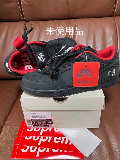 Supreme × Nike SB Dunk Low "Black" (25FW Week2)
