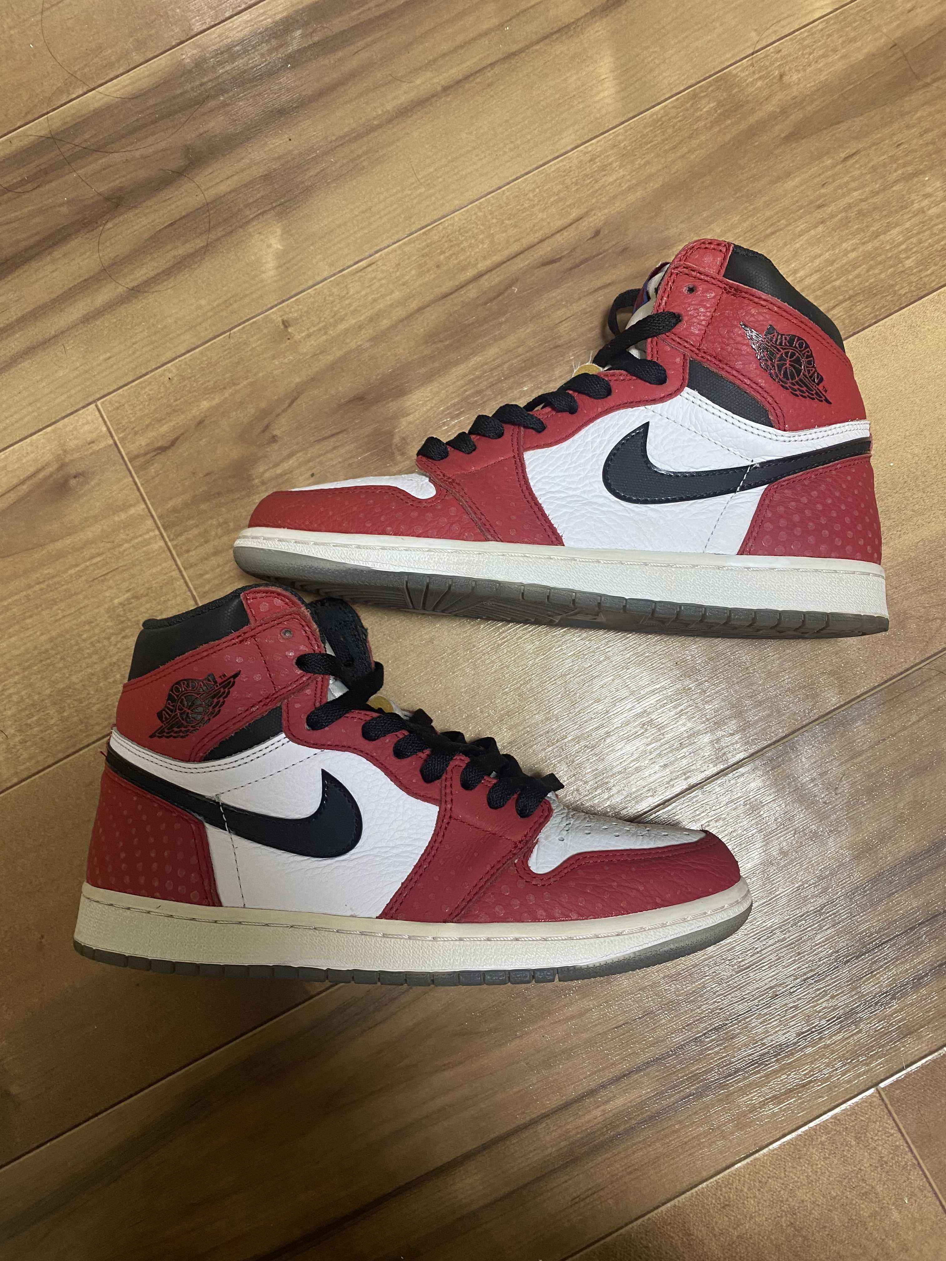 Spiderman × Nike Air Jordan 1 Origin Story "Gym Red/White/Photo Blue/Black"