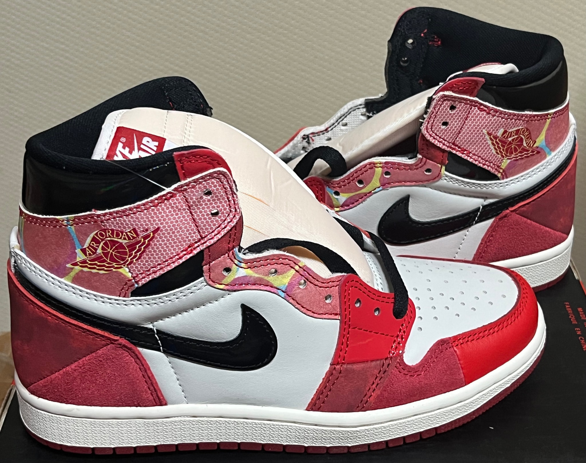 Spider-Man × Nike Air Jordan 1 Retro High OG SP "Spider-Man: Across the Spider-Verse/University Red"