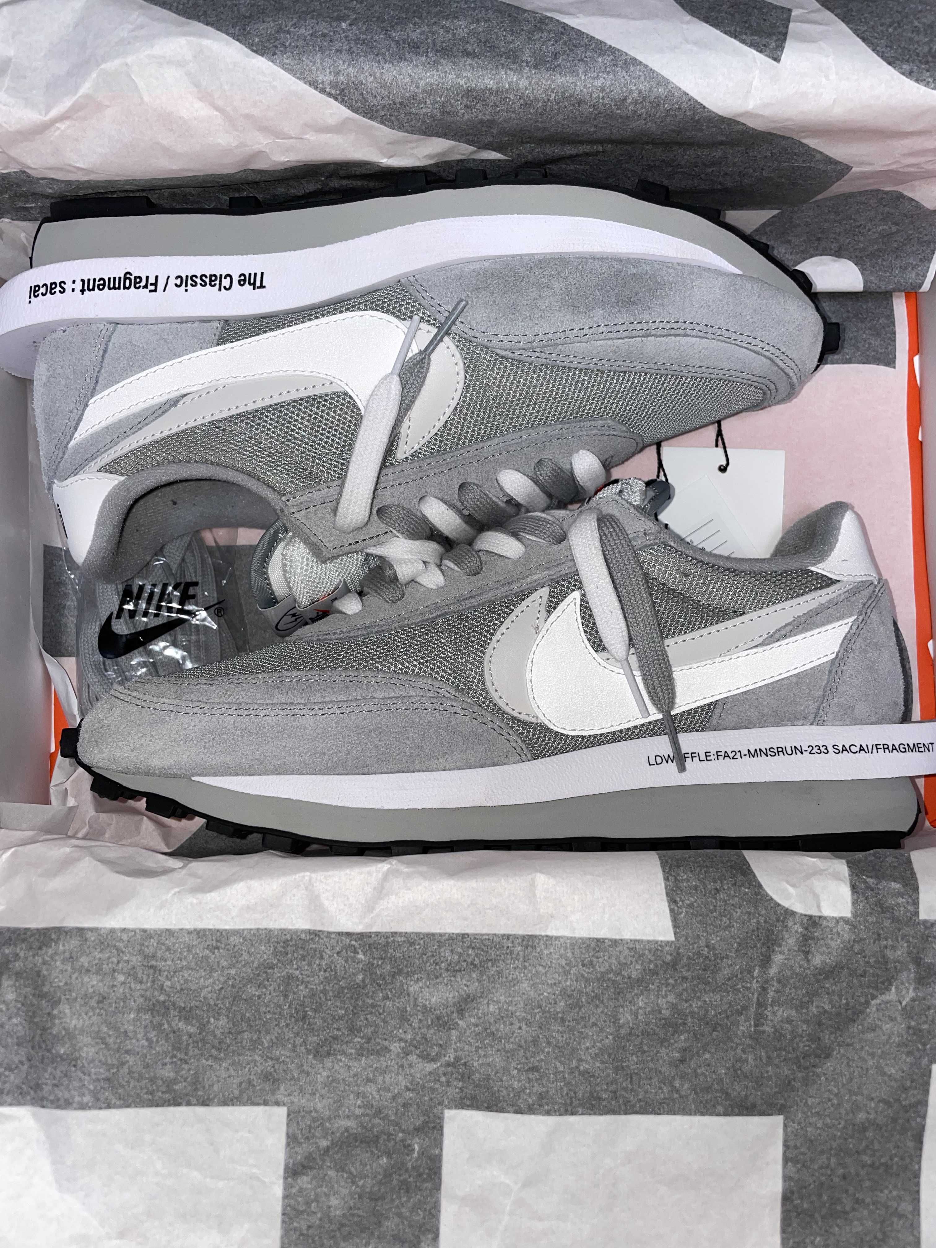 Fragment × sacai × Nike LD Waffle "Light Smoke Grey"