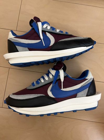 UNDERCOVER × sacai × Nike LD Waffle "Night Maroon/Pale Ivory-Ground Grey-Team Royal"