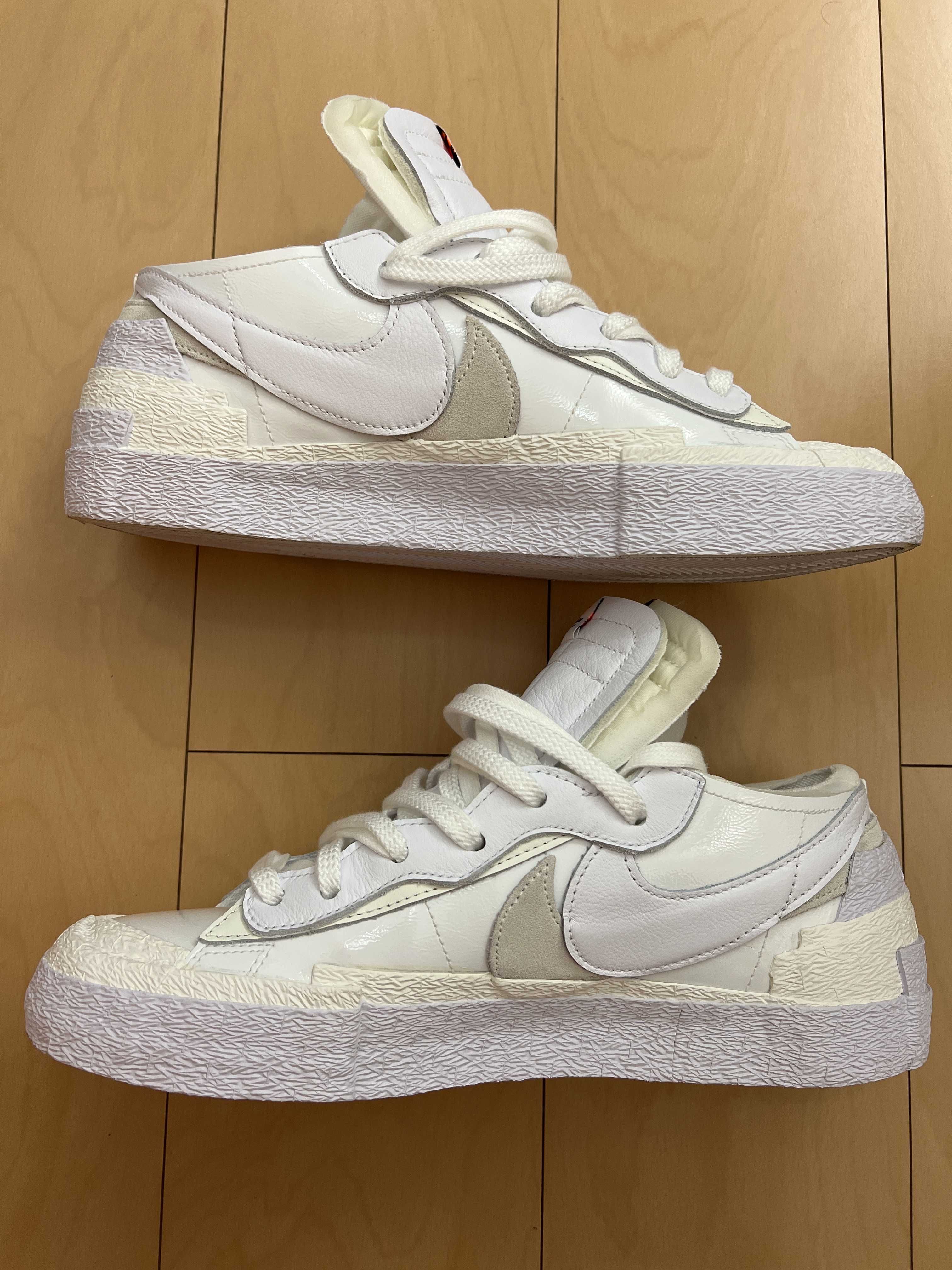 sacai × Nike Blazer Low "White Patent Leather"