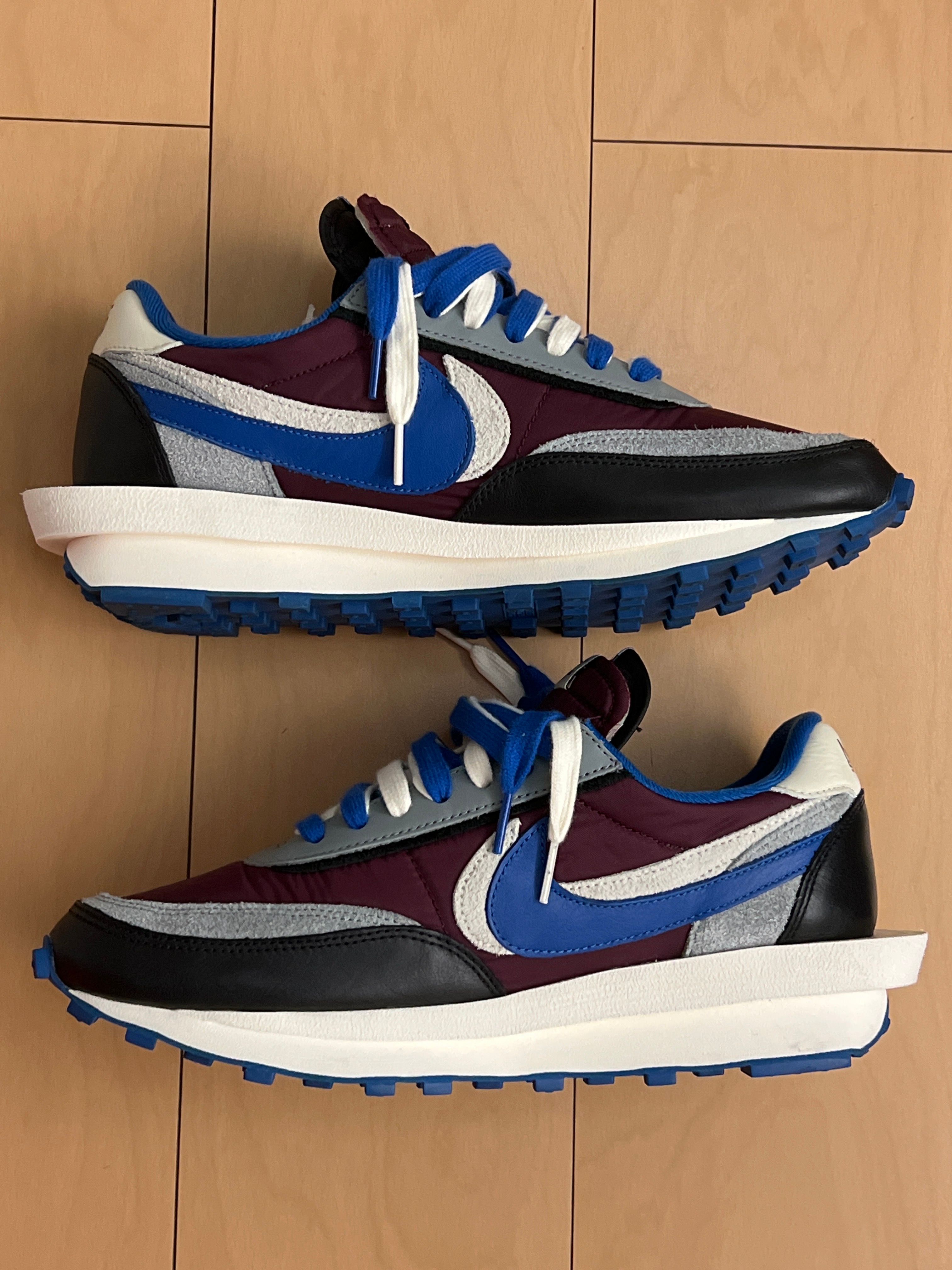 UNDERCOVER × sacai × Nike LD Waffle "Night Maroon/Pale Ivory-Ground Grey-Team Royal"