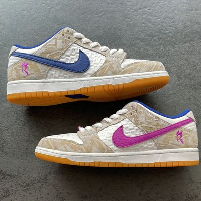 Rayssa Leal × Nike SB Dunk Low PRM "Pure Platinum and Vivid Purple"