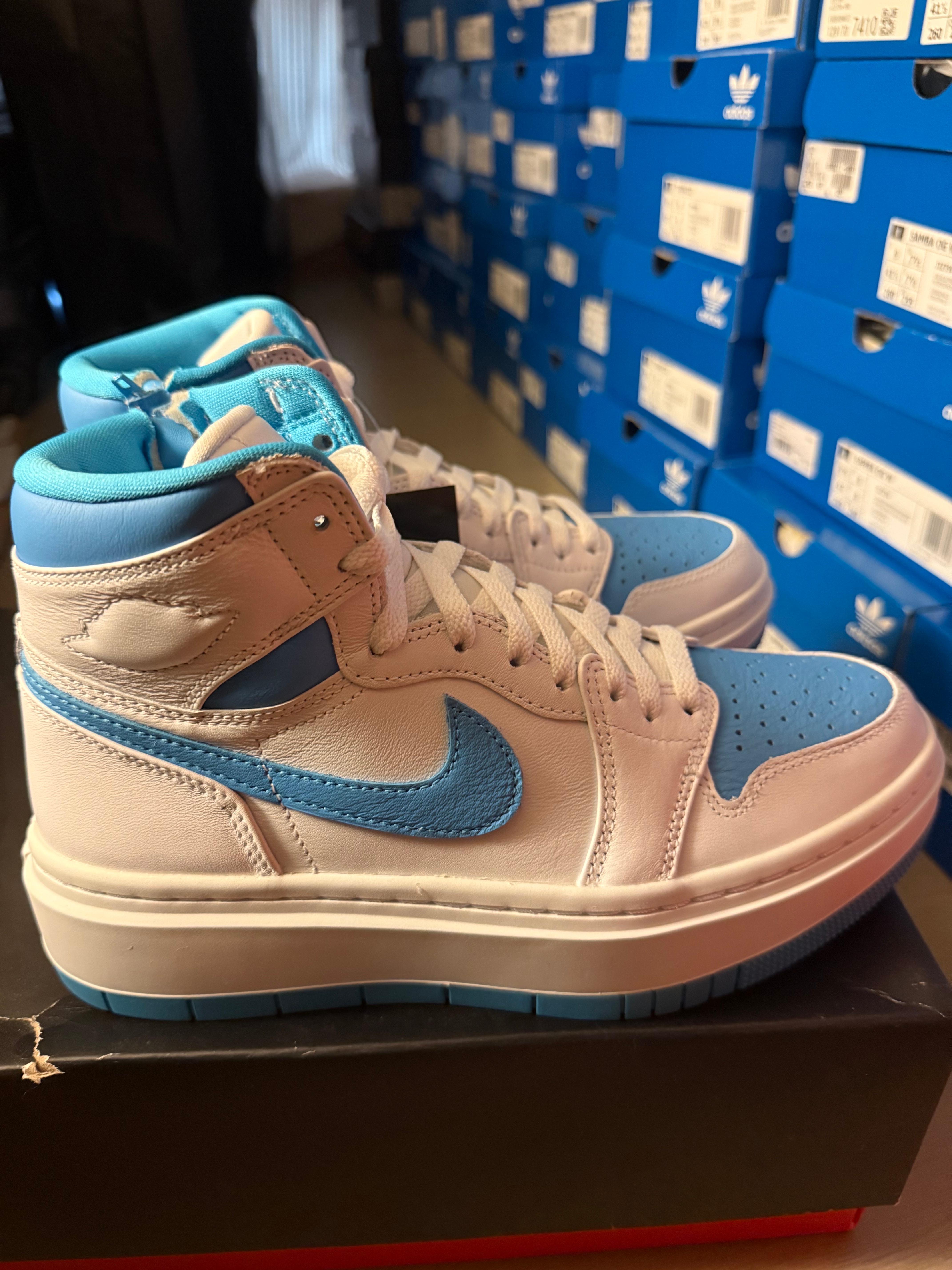 Nike Women's Air Jordan 1 Elevate High "White/Dark Powder Blue"