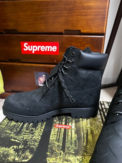 Supreme × Timberland Diamond Plate 6inch Premium Waterproof Boot "Black"