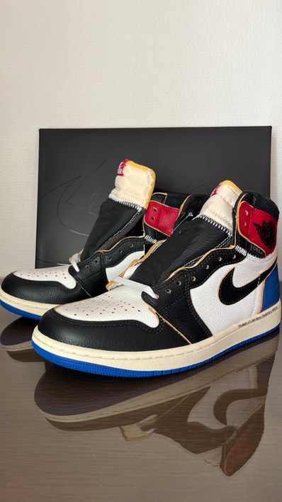 fragment design × UNION × Nike Air Jordan 1 High OG "Black/Varsity Red"