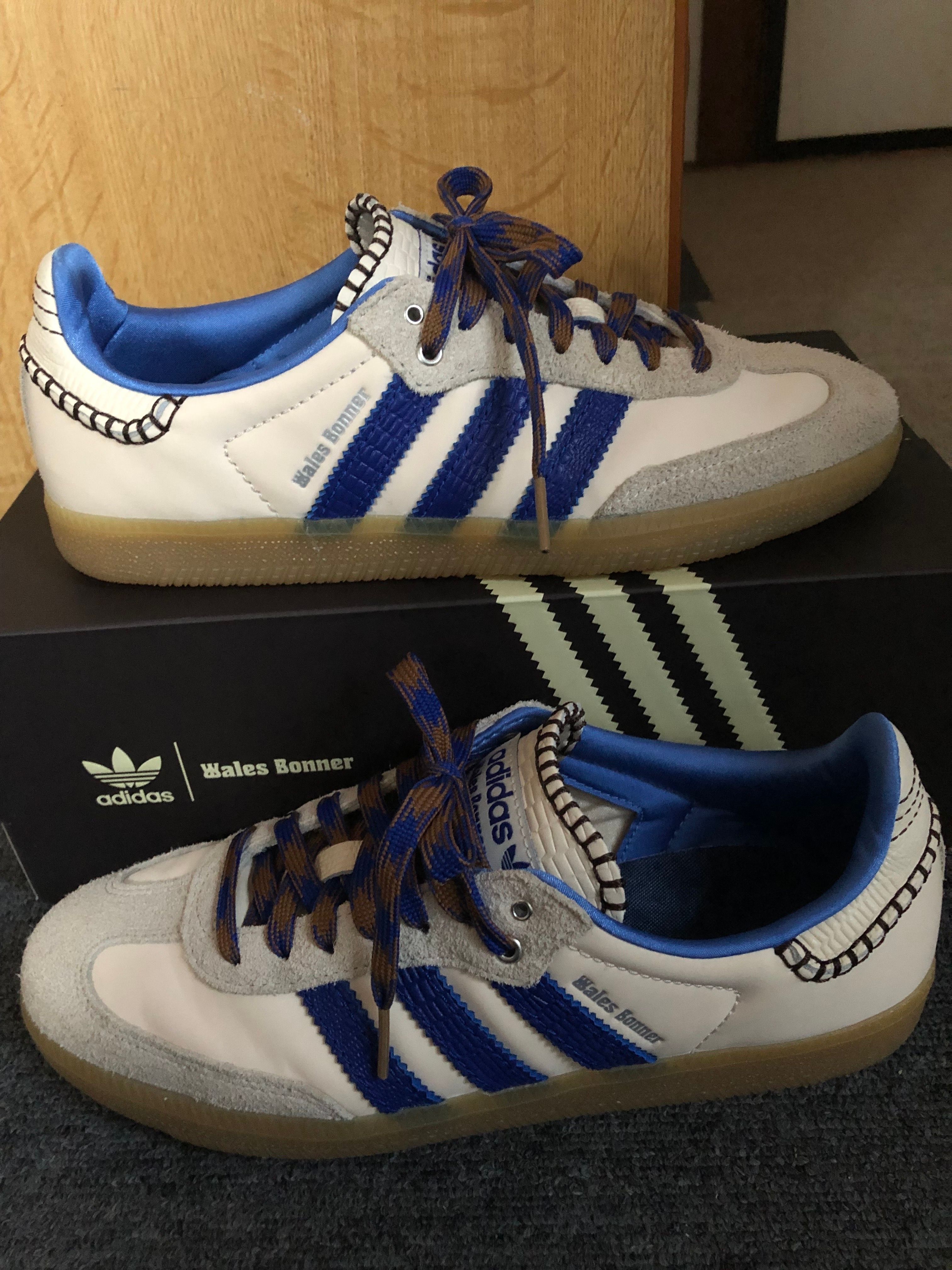 Wales Bonner × adidas Nylon Samba "Wonder Clay/Team Royal Blue/Wonder White"