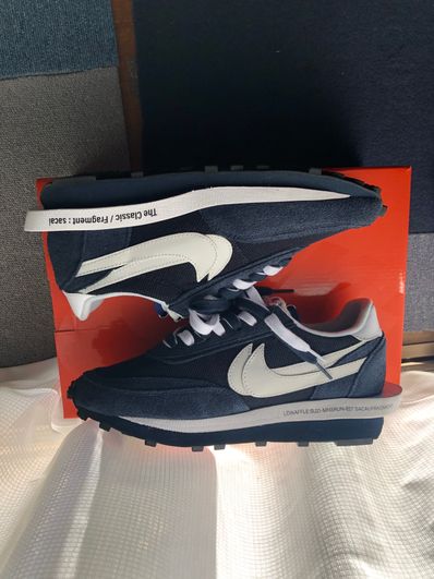 Fragment × sacai × Nike LD Waffle "Blackended Blue"