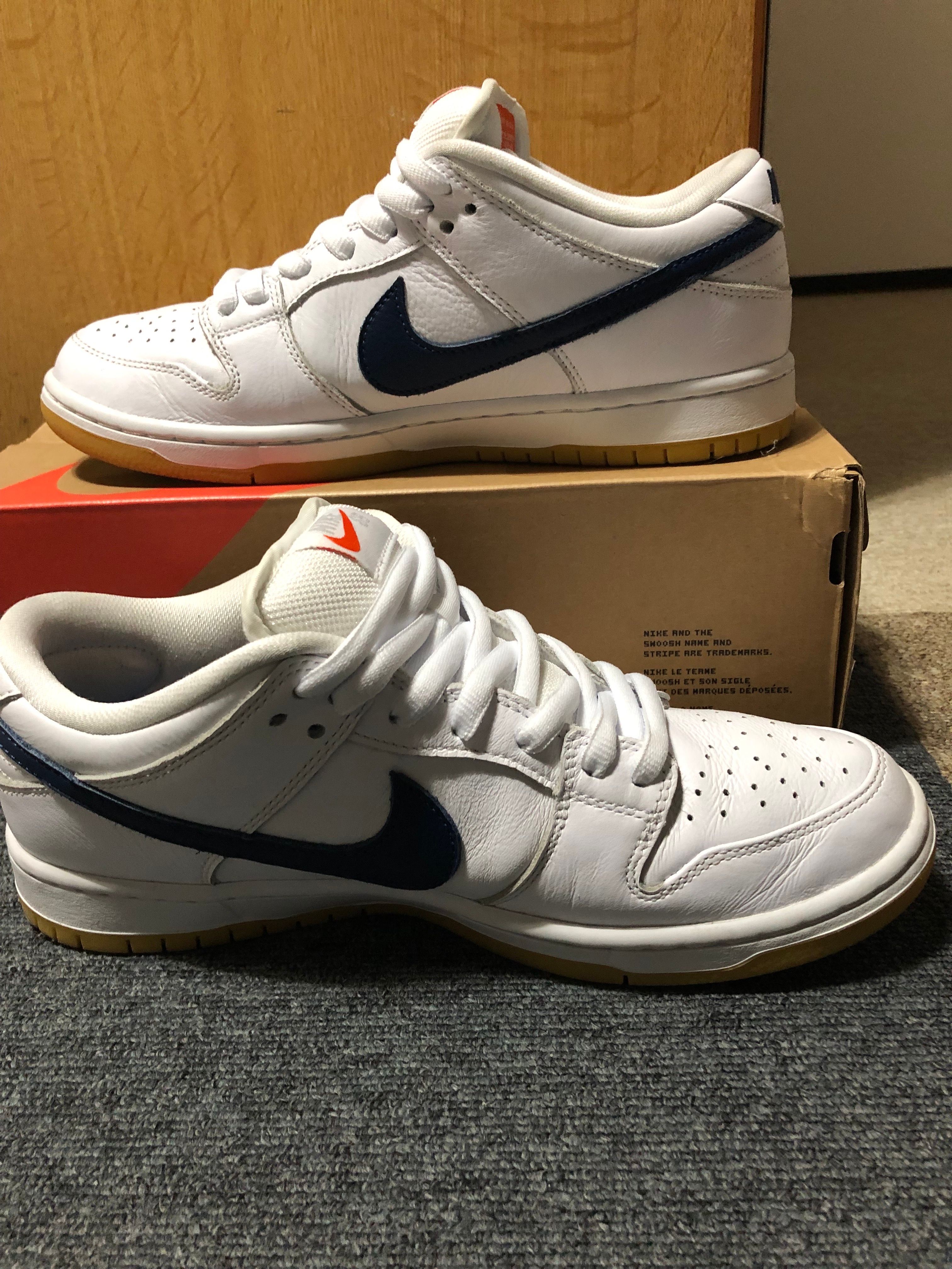 Nike SB Dunk Low "Orange Label White Navy"