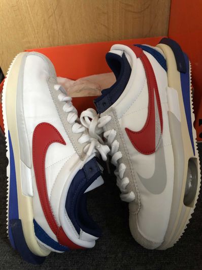 sacai × Nike Zoom Cortez "White and University Red"