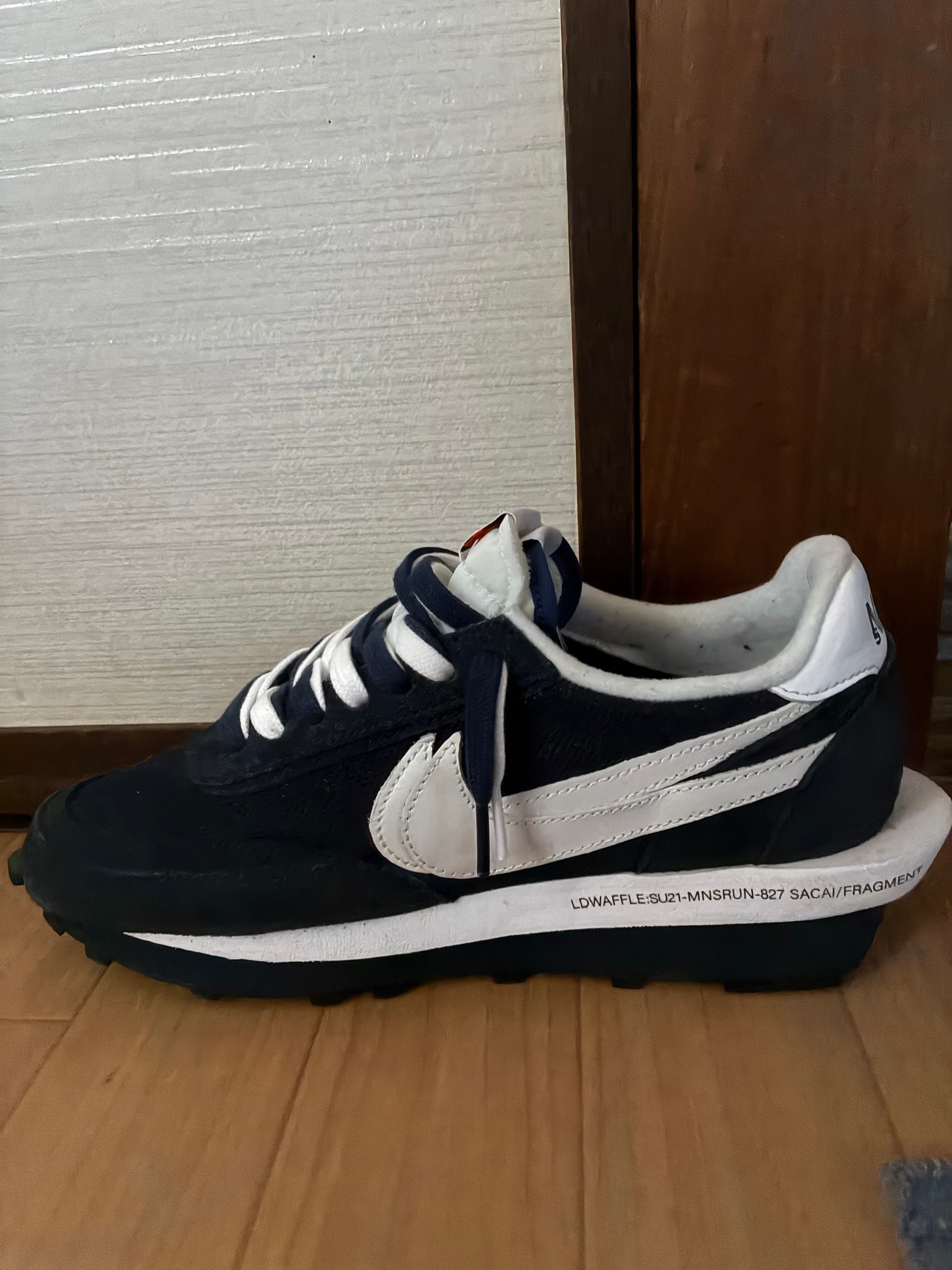 fragment design × sacai × Nike LD Waffle "Blackended Blue"