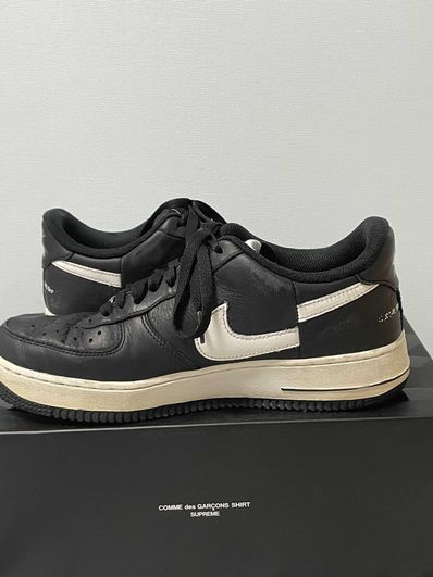 Supreme × COMME des GARCONS SHIRT × Nike Air Force 1 Low "Black/White" (2018)
