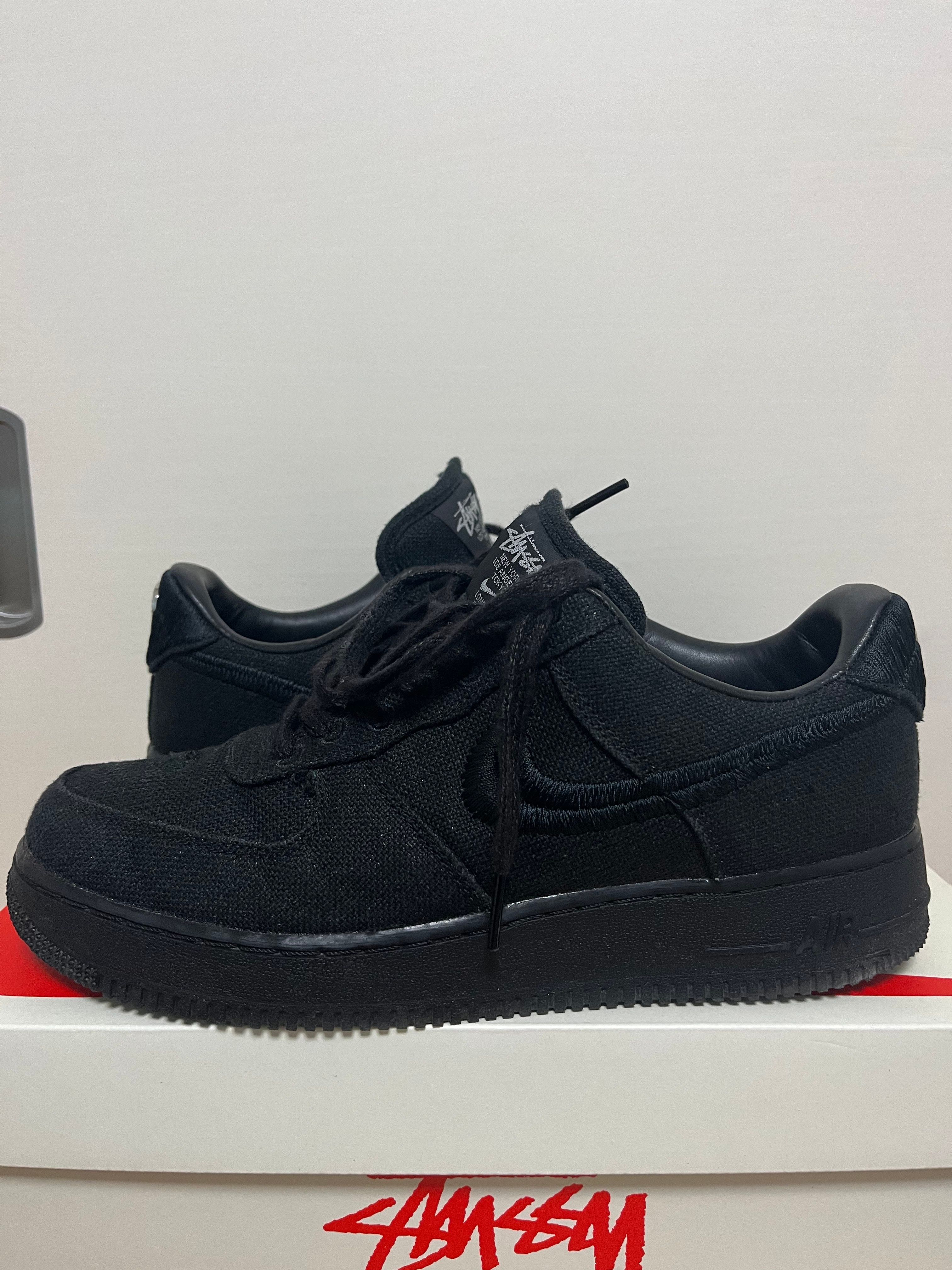 Stussy × Nike Air Force 1 Low "Triple Black"
