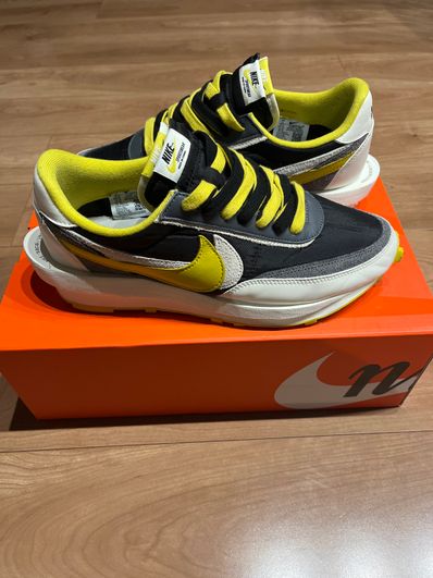 UNDERCOVER × sacai × Nike LD Waffle "Black/Sail-Dark Grey-Bright Citron"