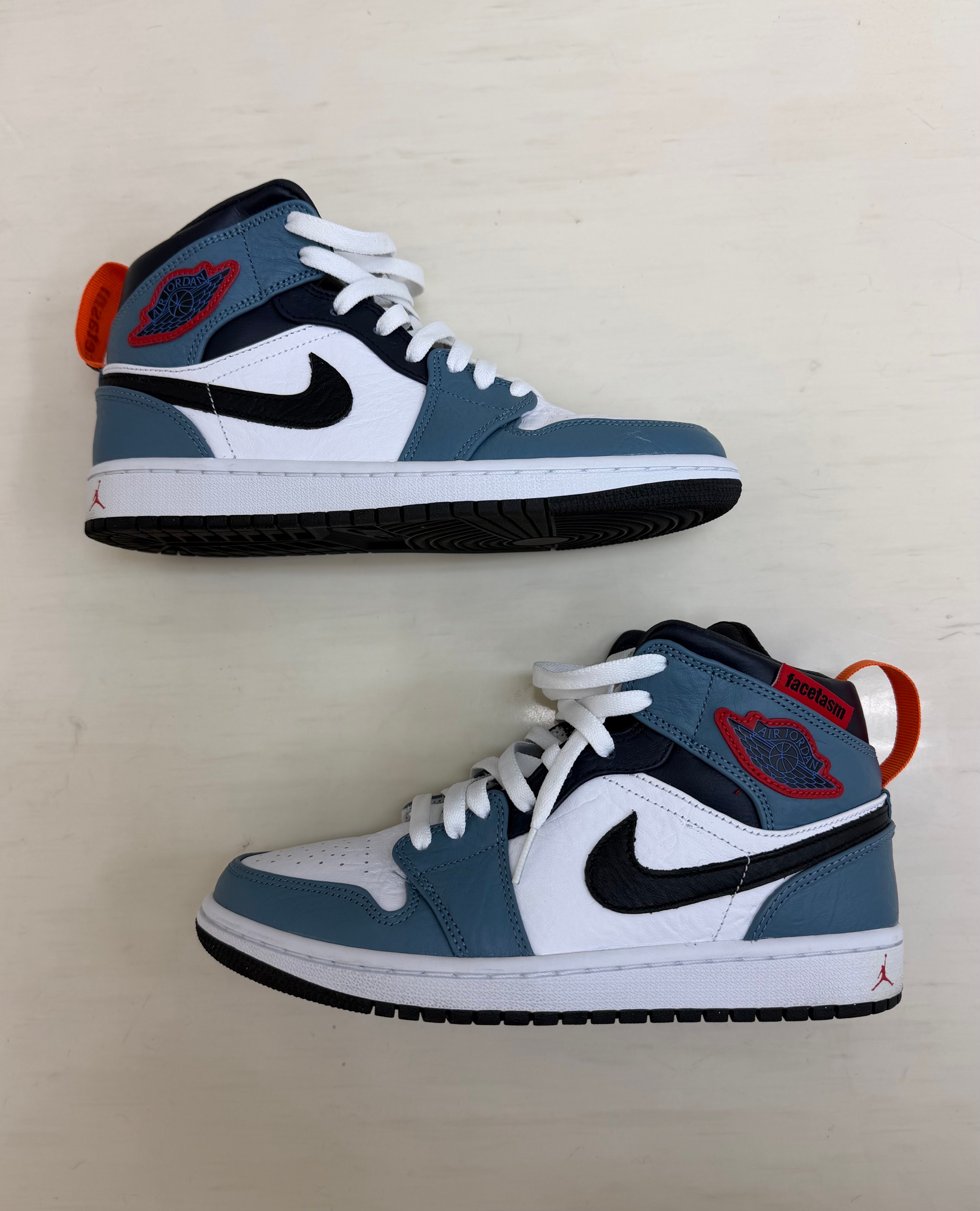 FACETASM × Nike Air Jordan 1 Mid "White/Navy"