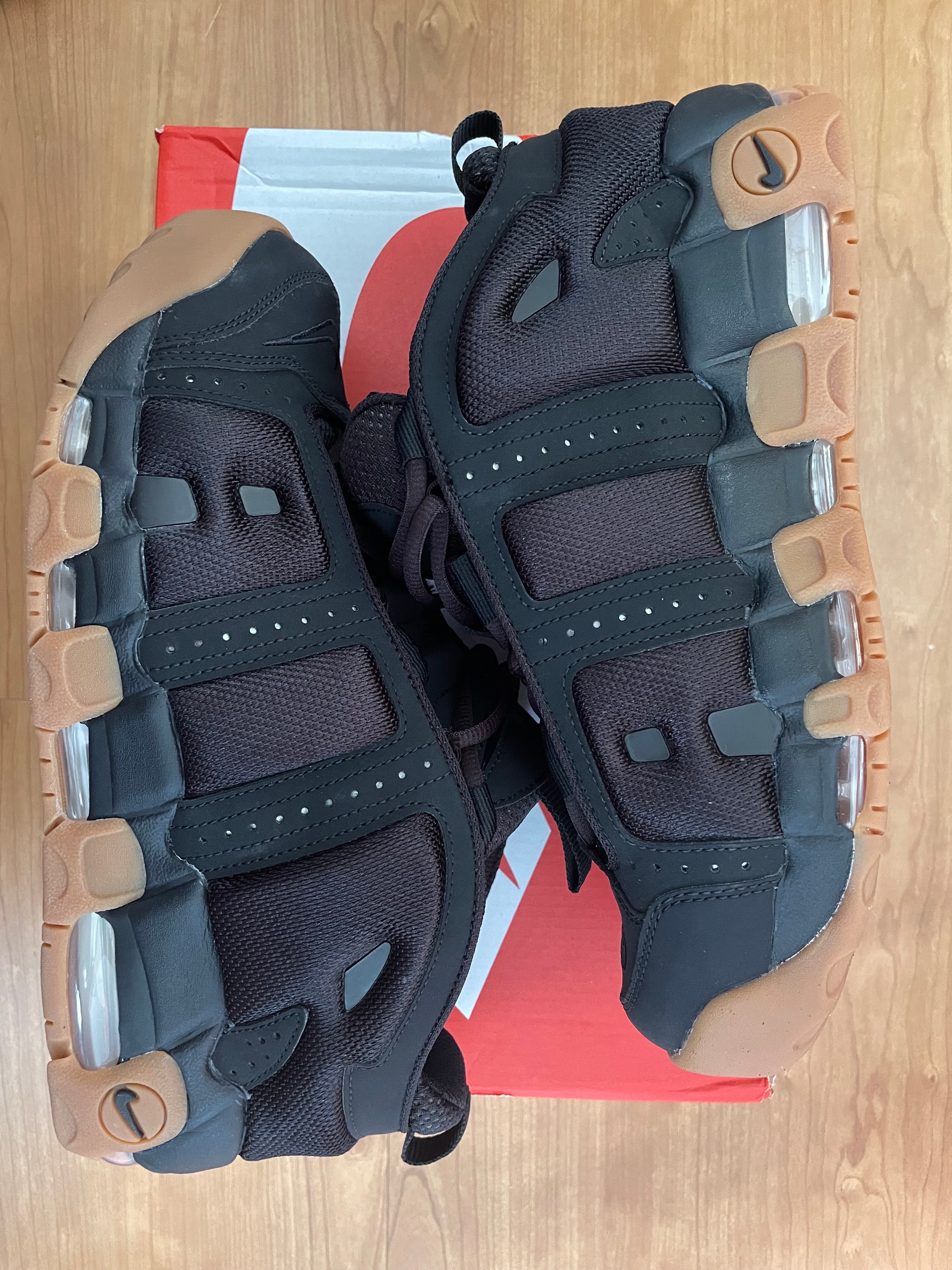 Nike Air More Uptempo Low "Black/Gum Medium Brown/Black"