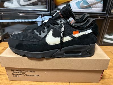 Off-White × Nike Air Max 90 "Black/Black-Cone-White"