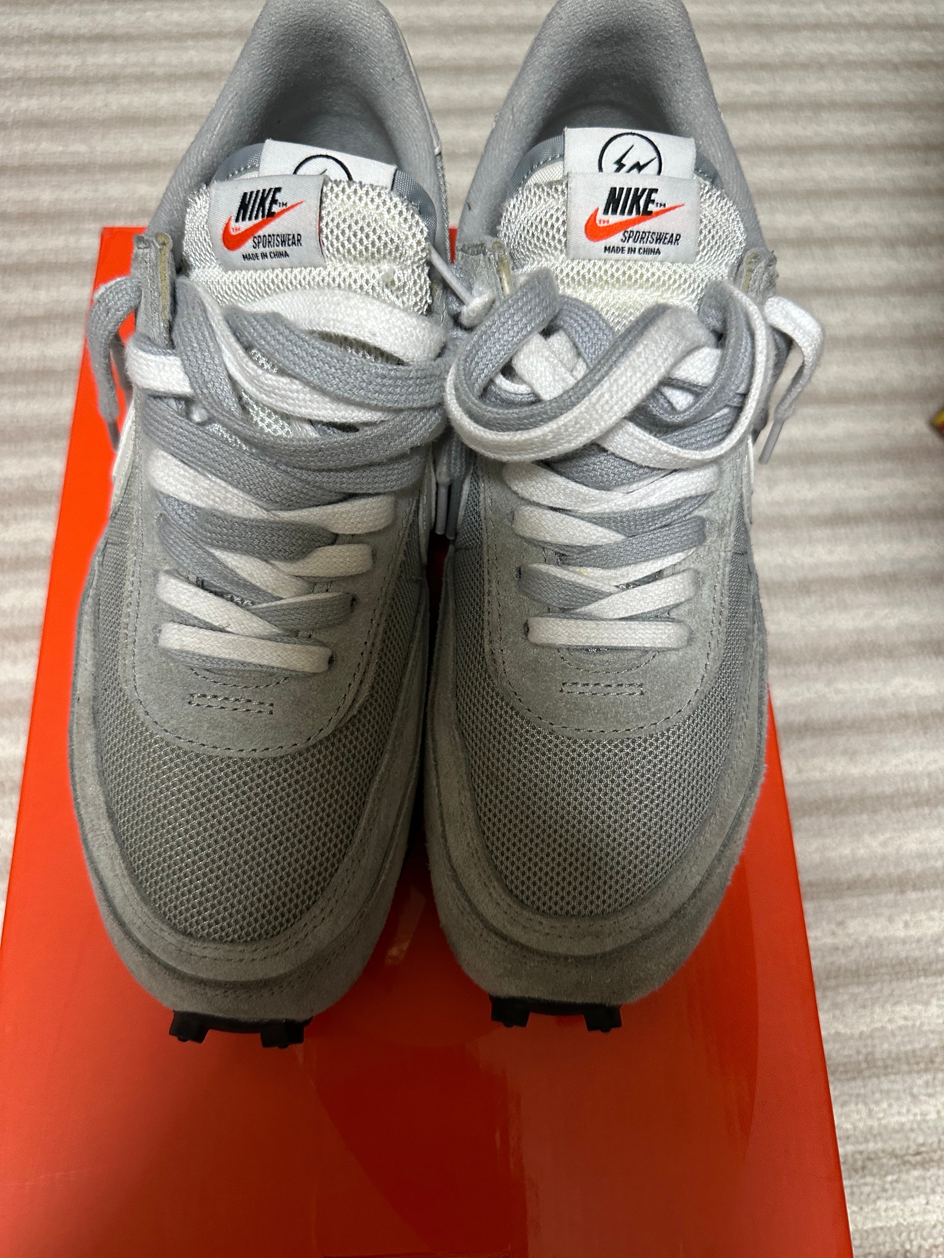 fragment design × sacai × Nike LD Waffle "Light Smoke Grey"