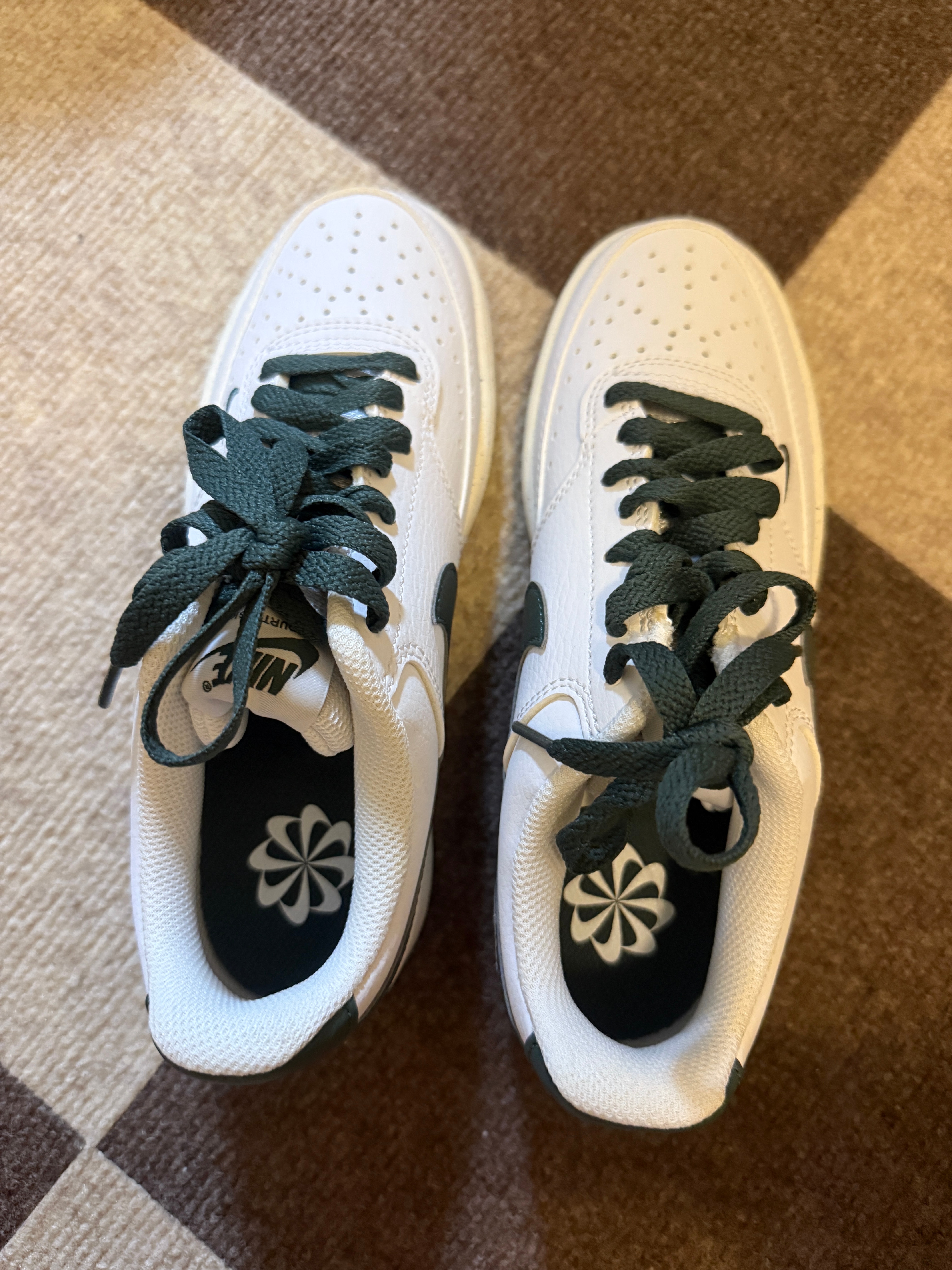 Nike Women's Court Vision Low Next Nature "White/Stadium Green/Sail/Vintage Green"