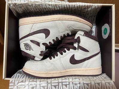 A Ma Maniere × Nike Air Jordan 1 Retro High OG "Sail and Burgundy"