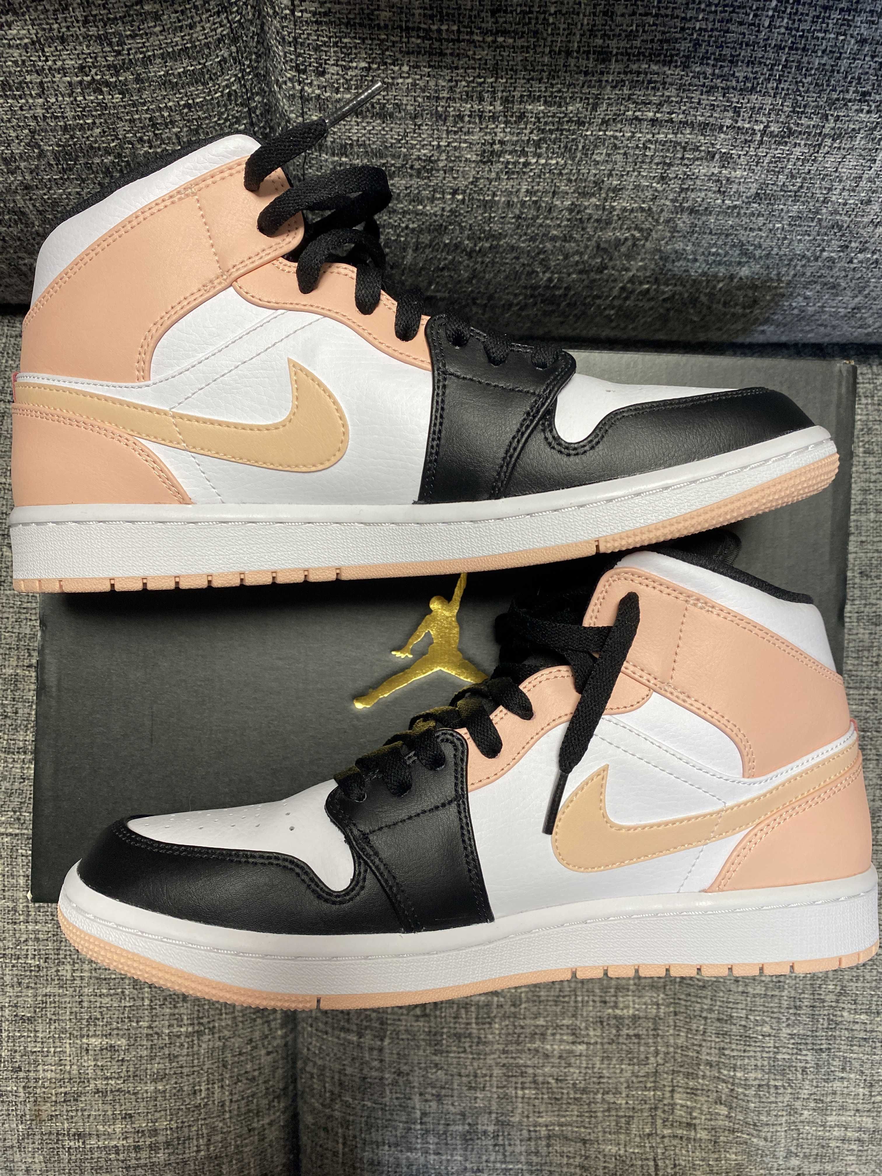 NIKE AIR JORDAN 1 MID "WHITE/BLACK/CRIMSON TINT"