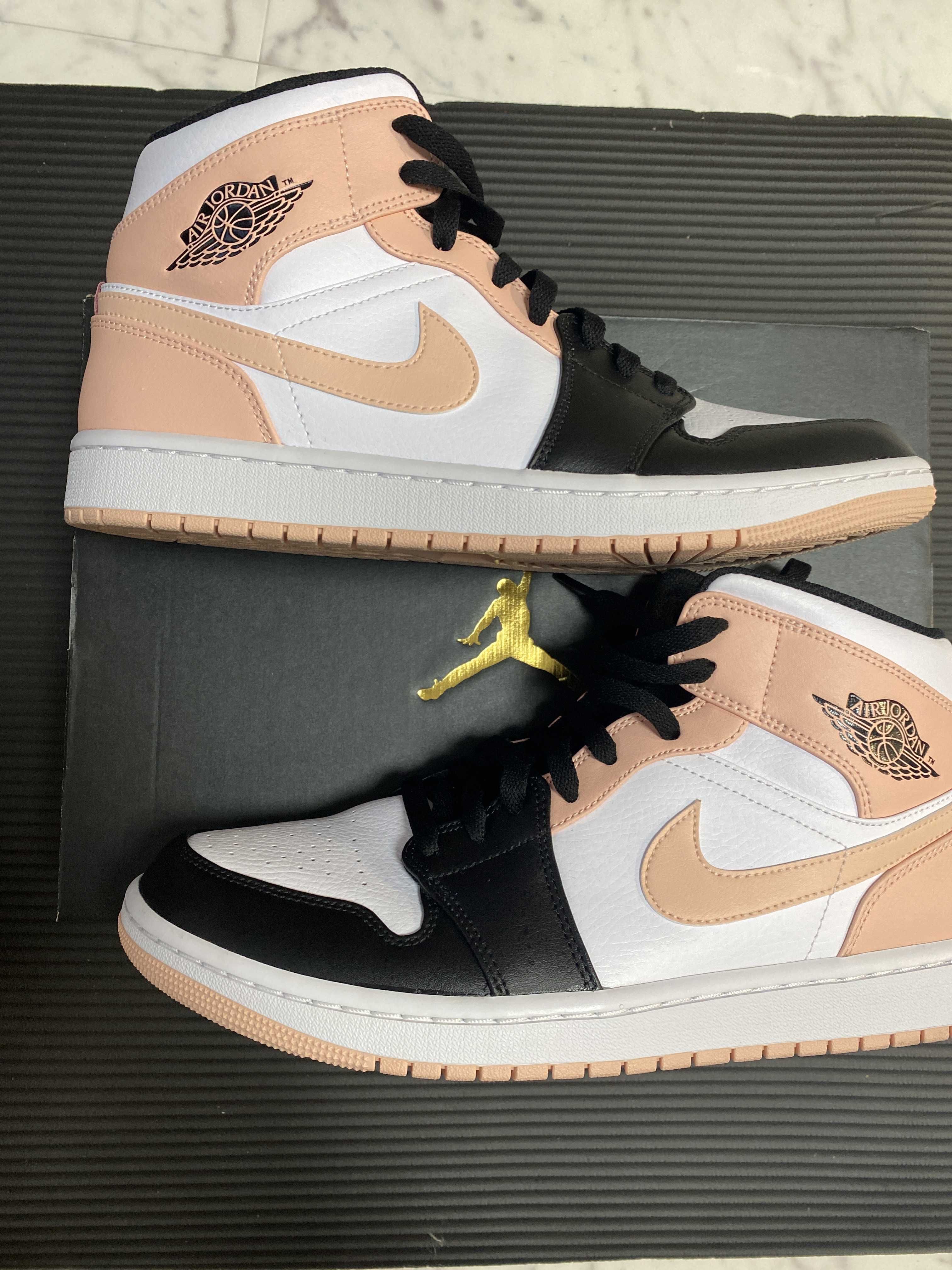 NIKE AIR JORDAN 1 MID "WHITE/BLACK/CRIMSON TINT"