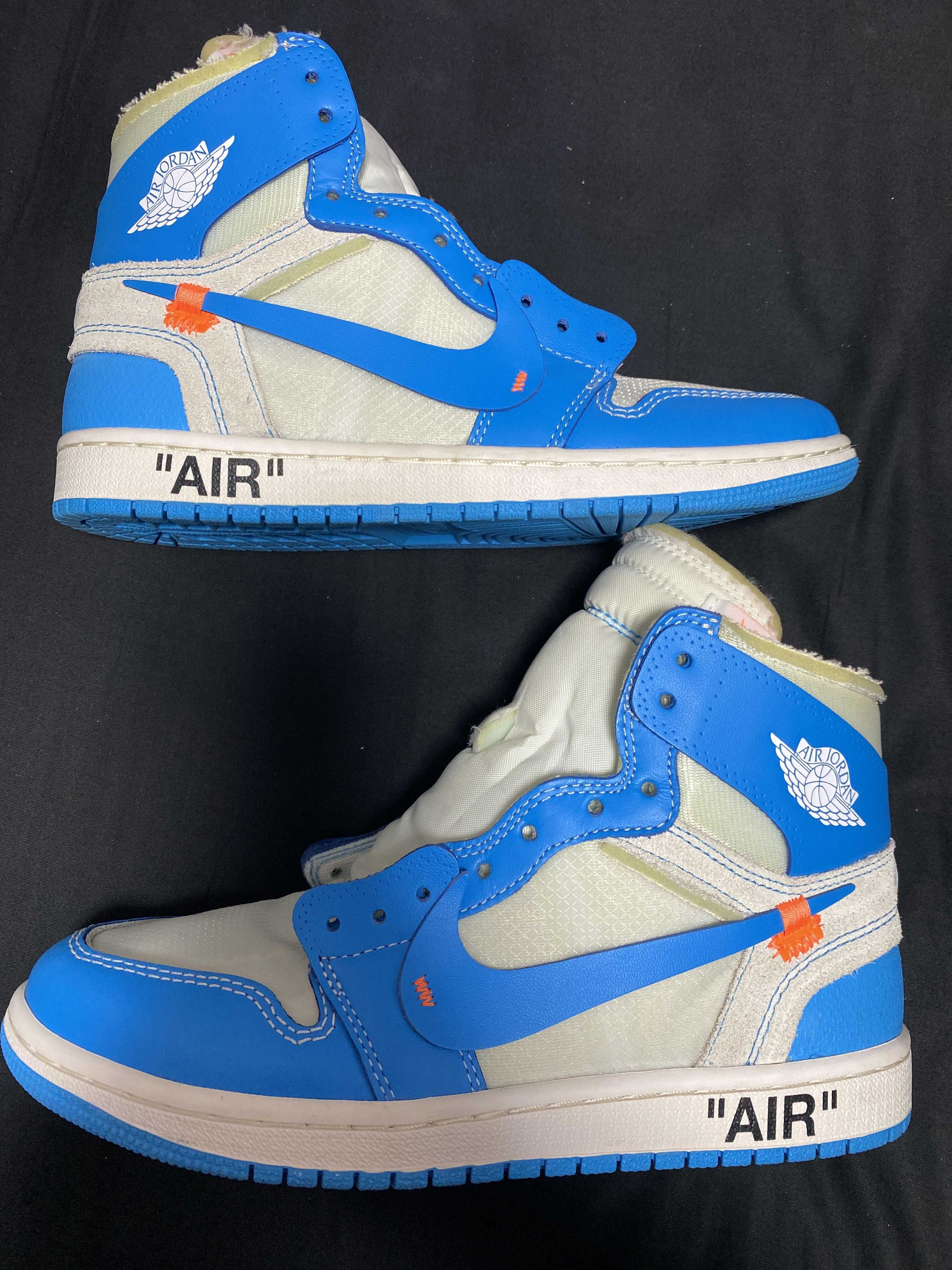 Off-White × Nike Air Jordan 1 High UNC "White/Dark Powder Blue"